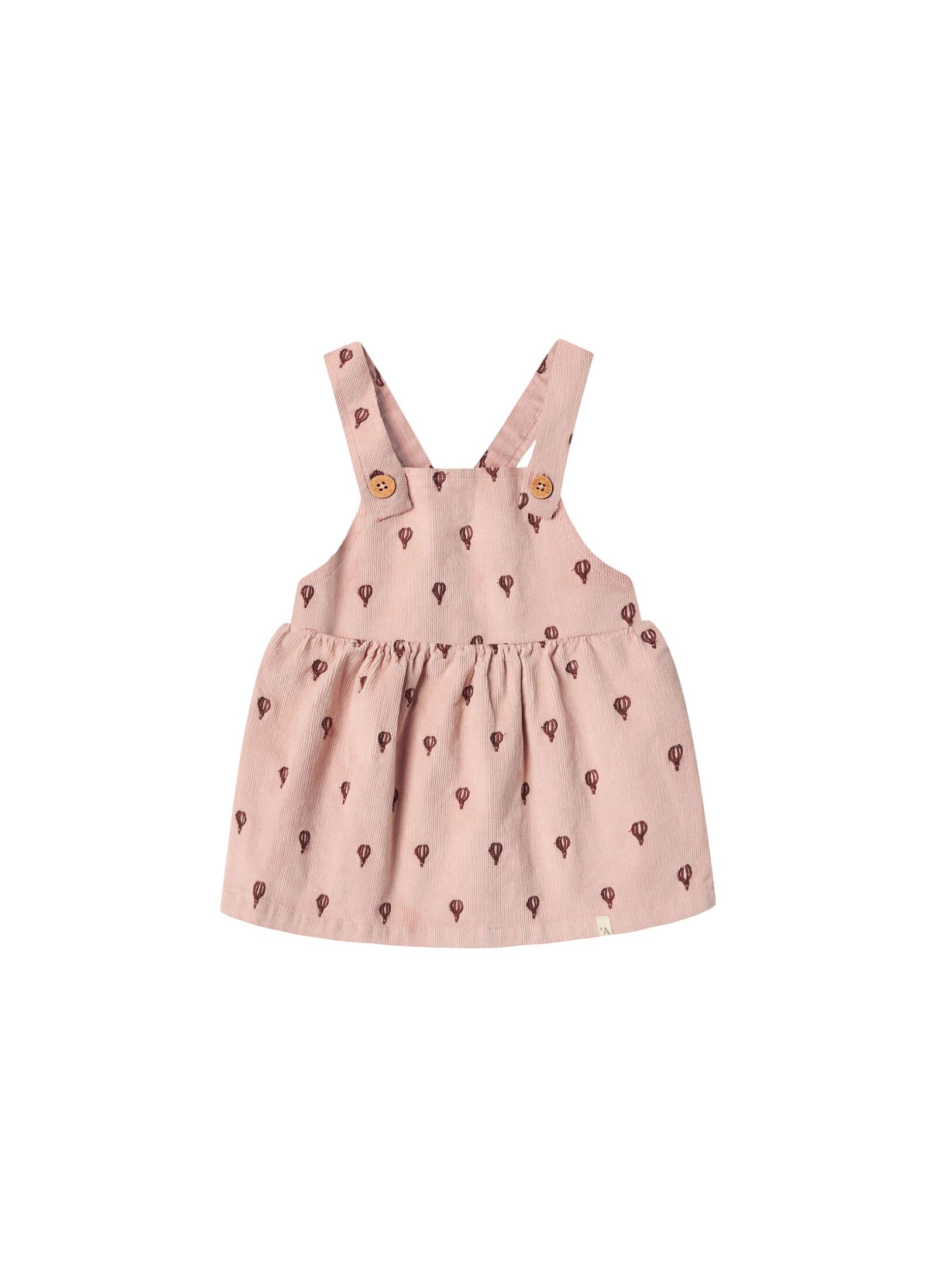 ORGANIC COTTON CORDUROY DRESS CAMEO ROSE