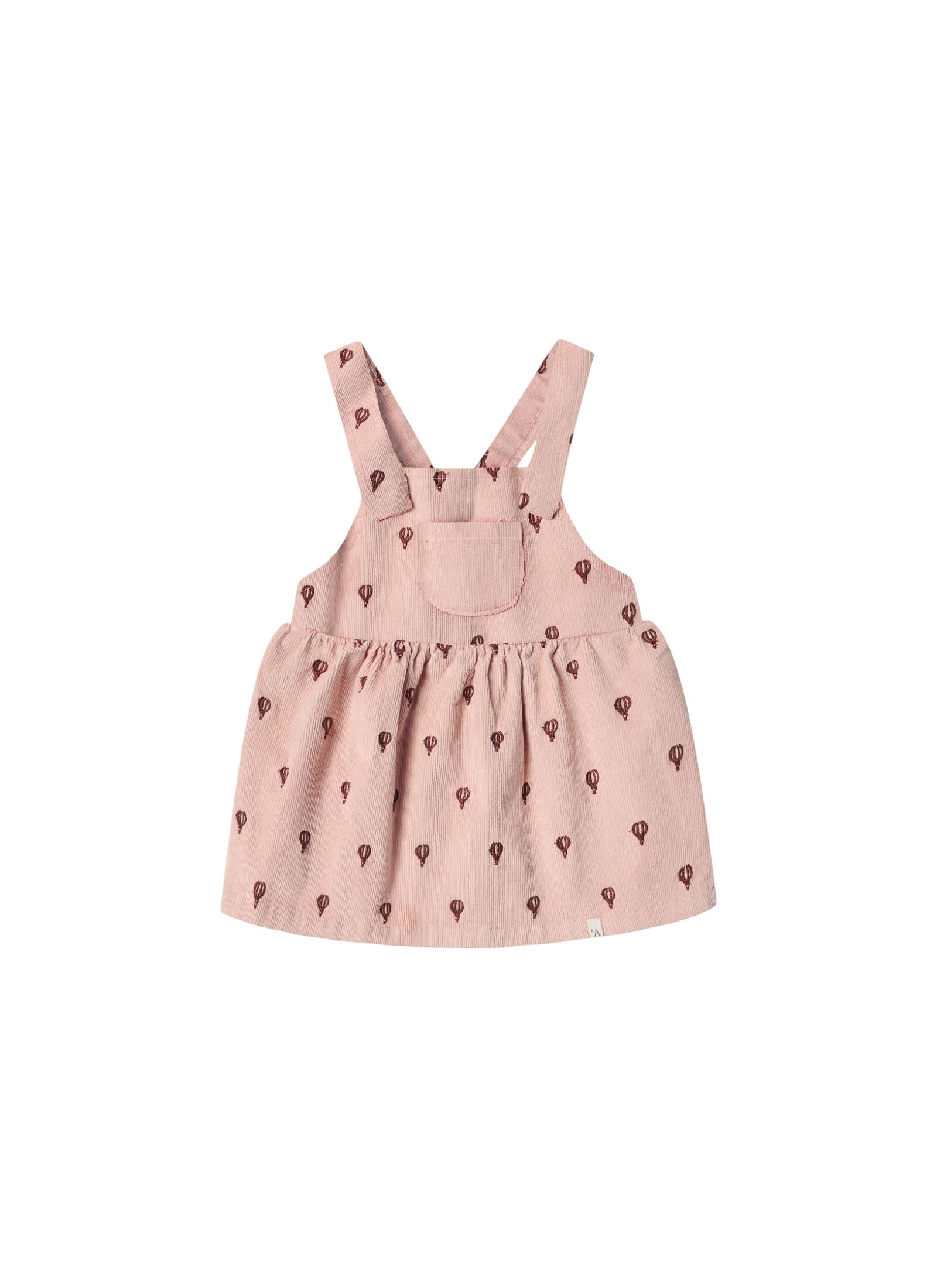 ORGANIC COTTON CORDUROY DRESS CAMEO ROSE