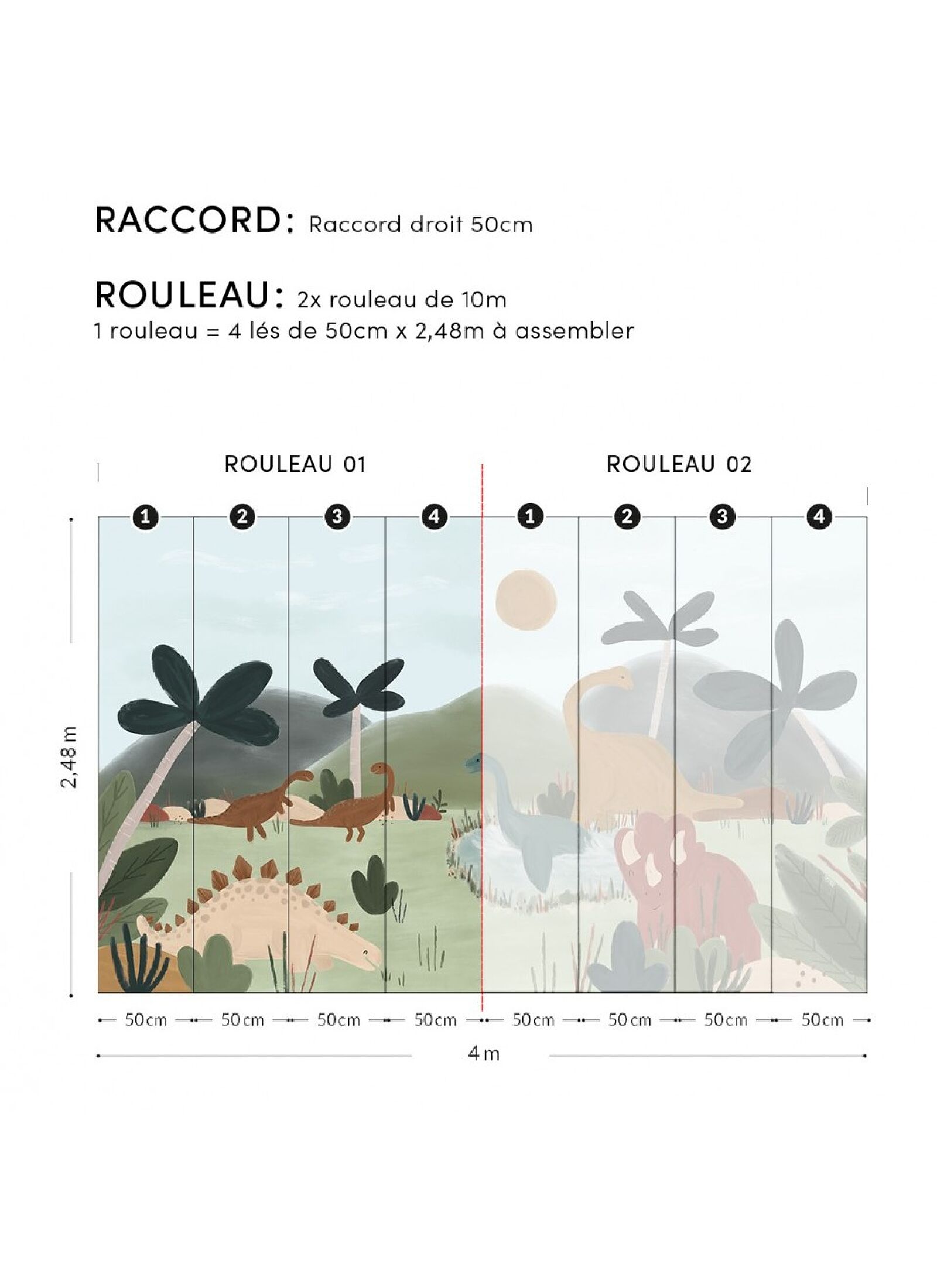 PANORAMIC WALLPAPER DINOSAURS