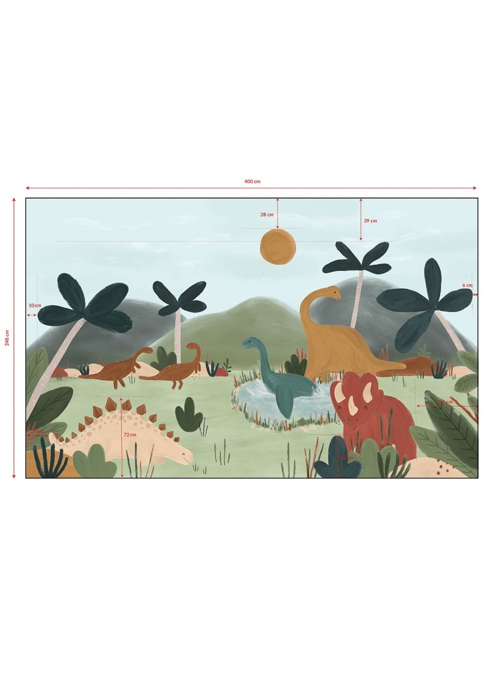 PANORAMIC WALLPAPER DINOSAURS