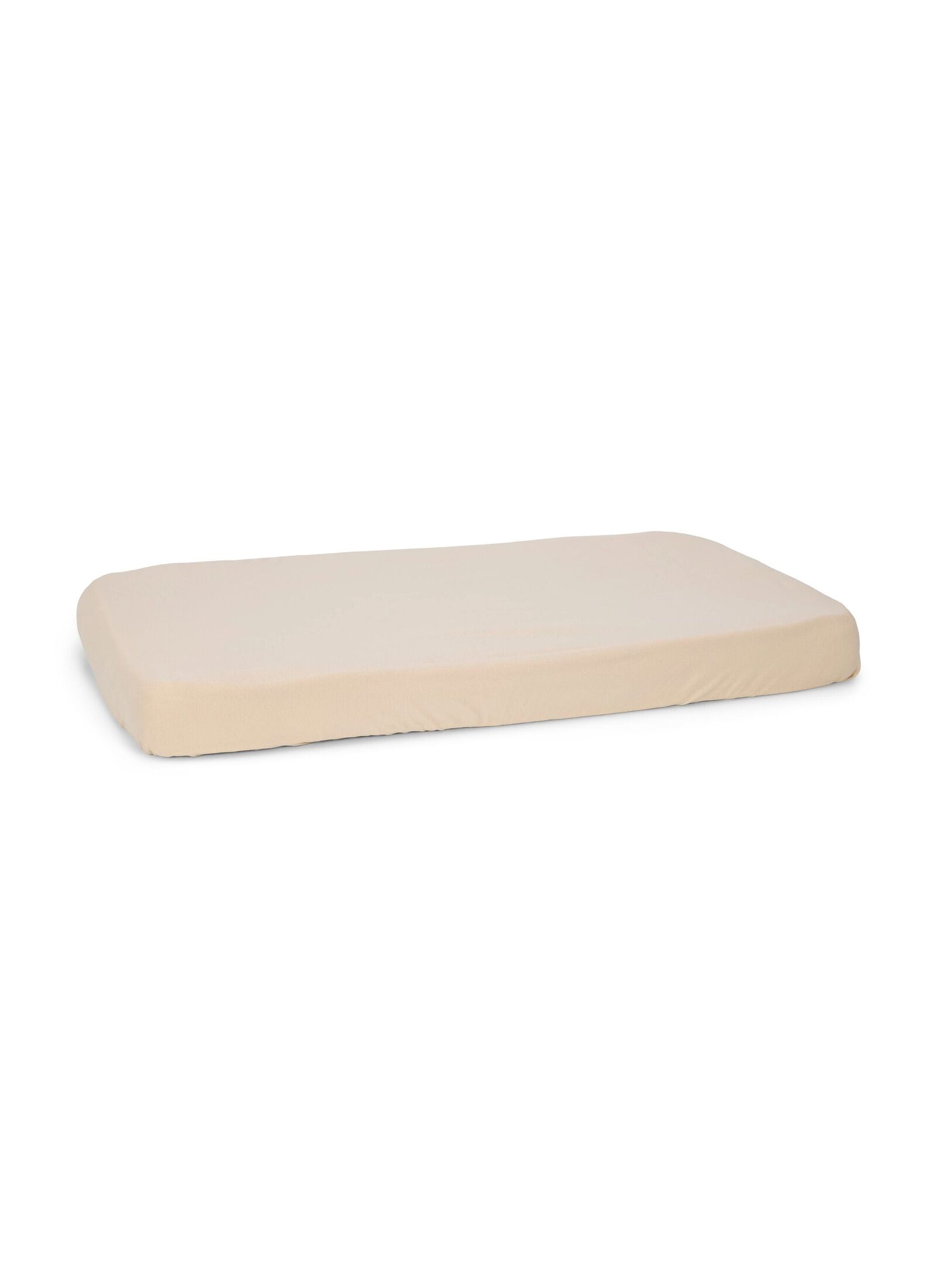 CRIB FITTED SHEET PURE SOFT BEIGE
