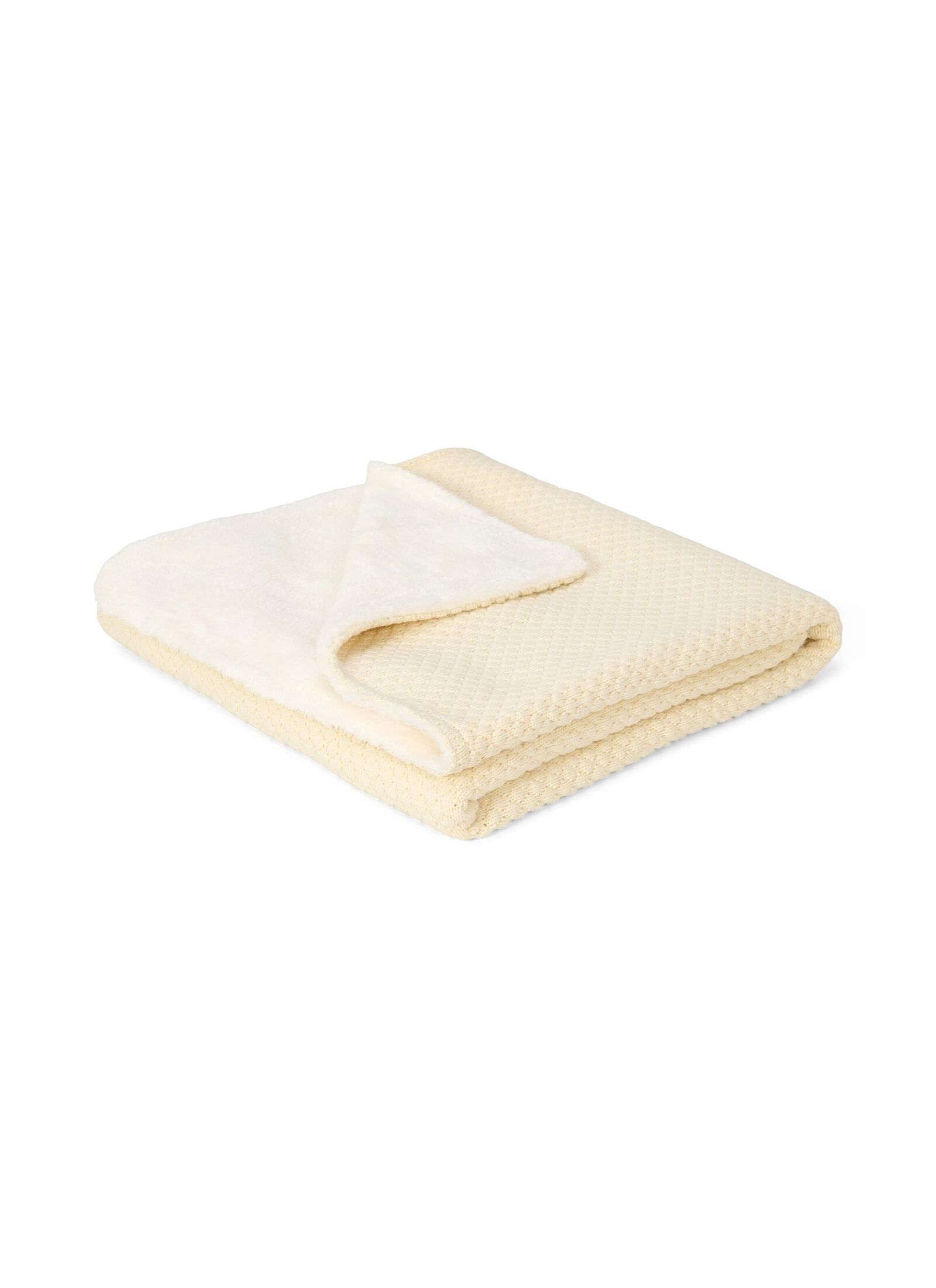 KNITTED CRADLE BLANKET (70X100)  SOFT WHITE