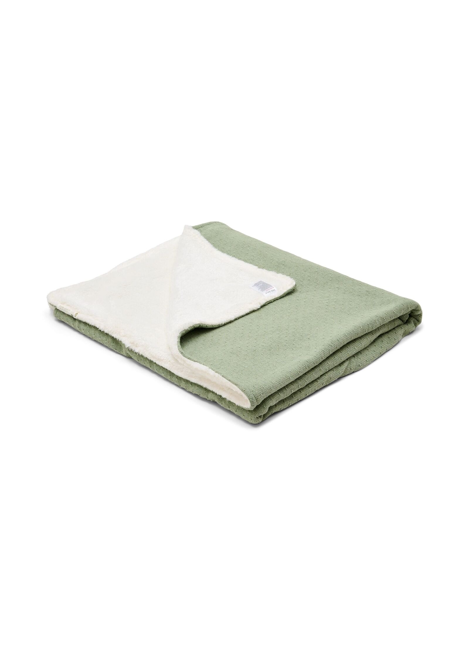 KNITTED CRADLE BLANKET (70X100) PURE SAGE