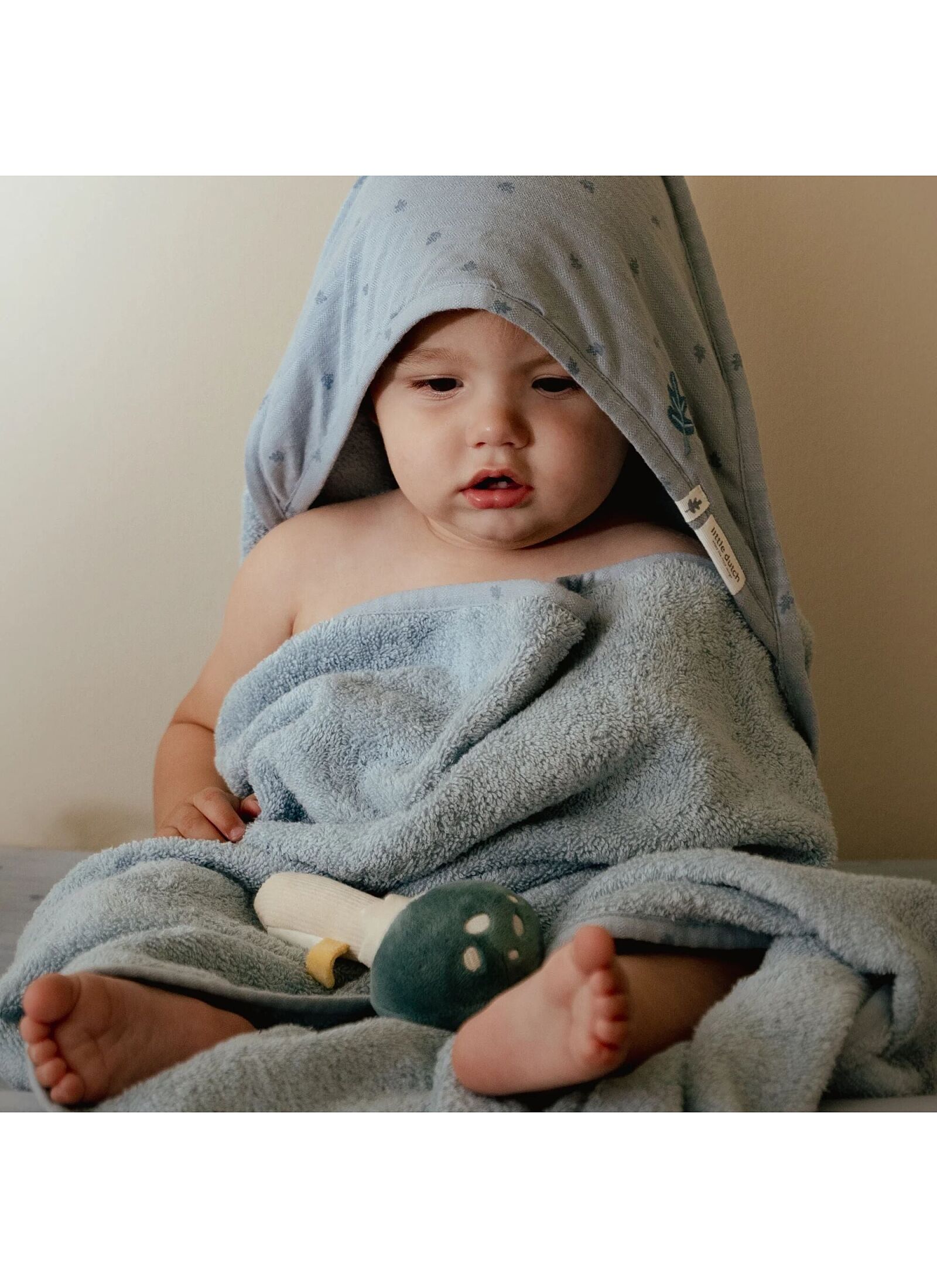 HOODED PURE DENIM BLUE