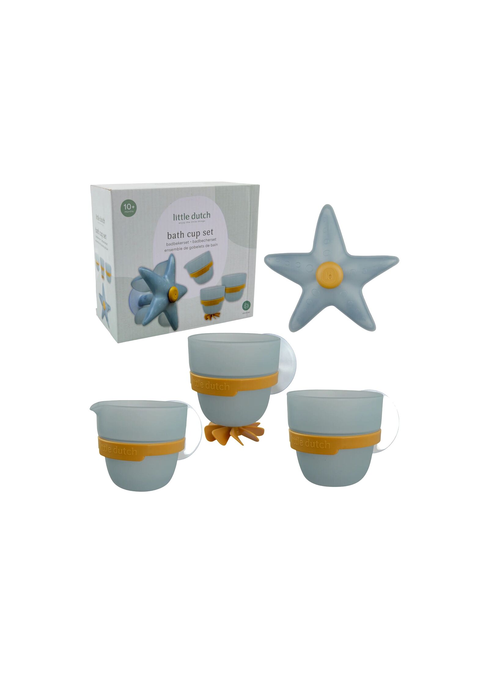 BATH TOY WITH CUPS AND STARFISH