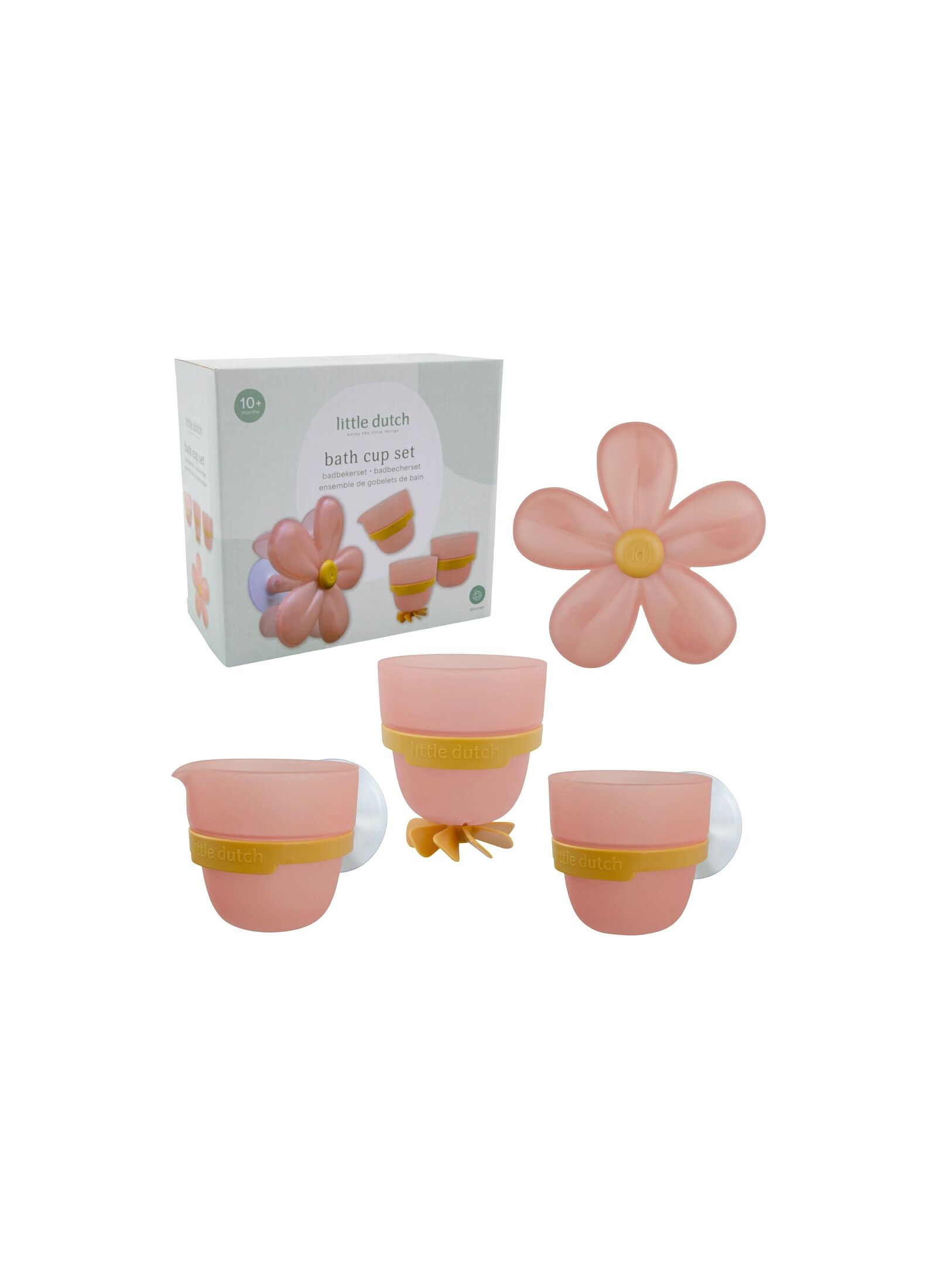 BATH TOY WITH CUPS AND FLOWER