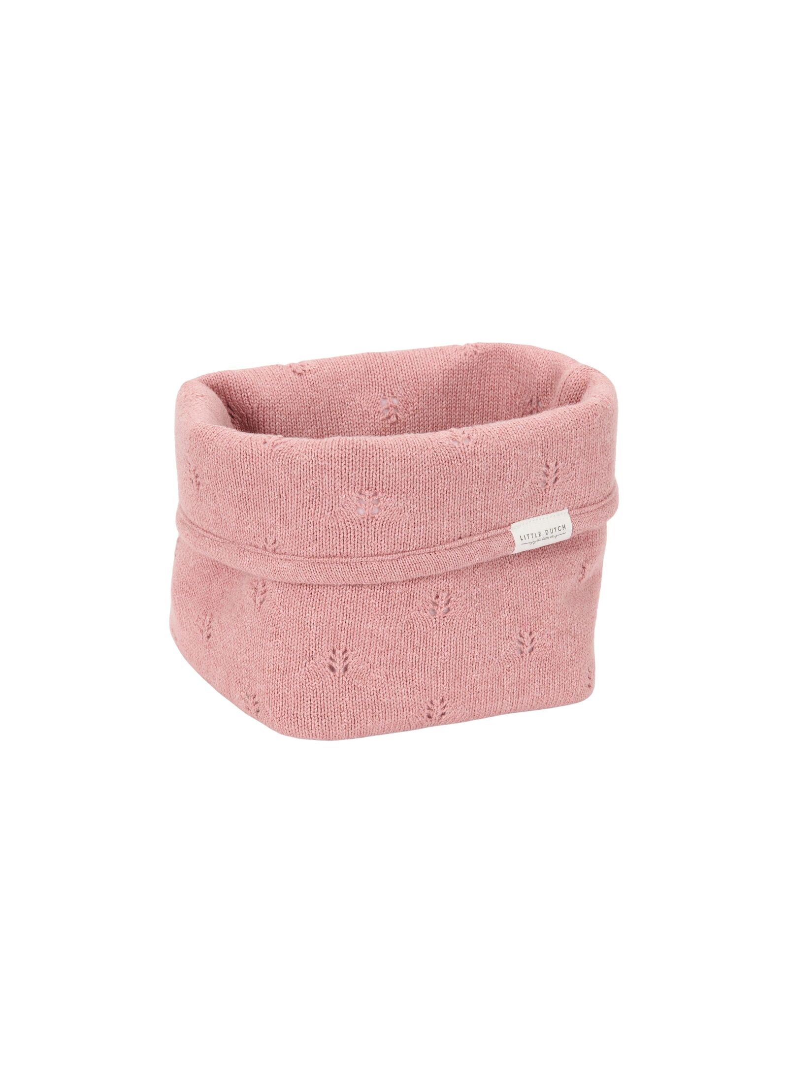 WICKER STORAGE BASKET PURE PINK BLUSH SMALL