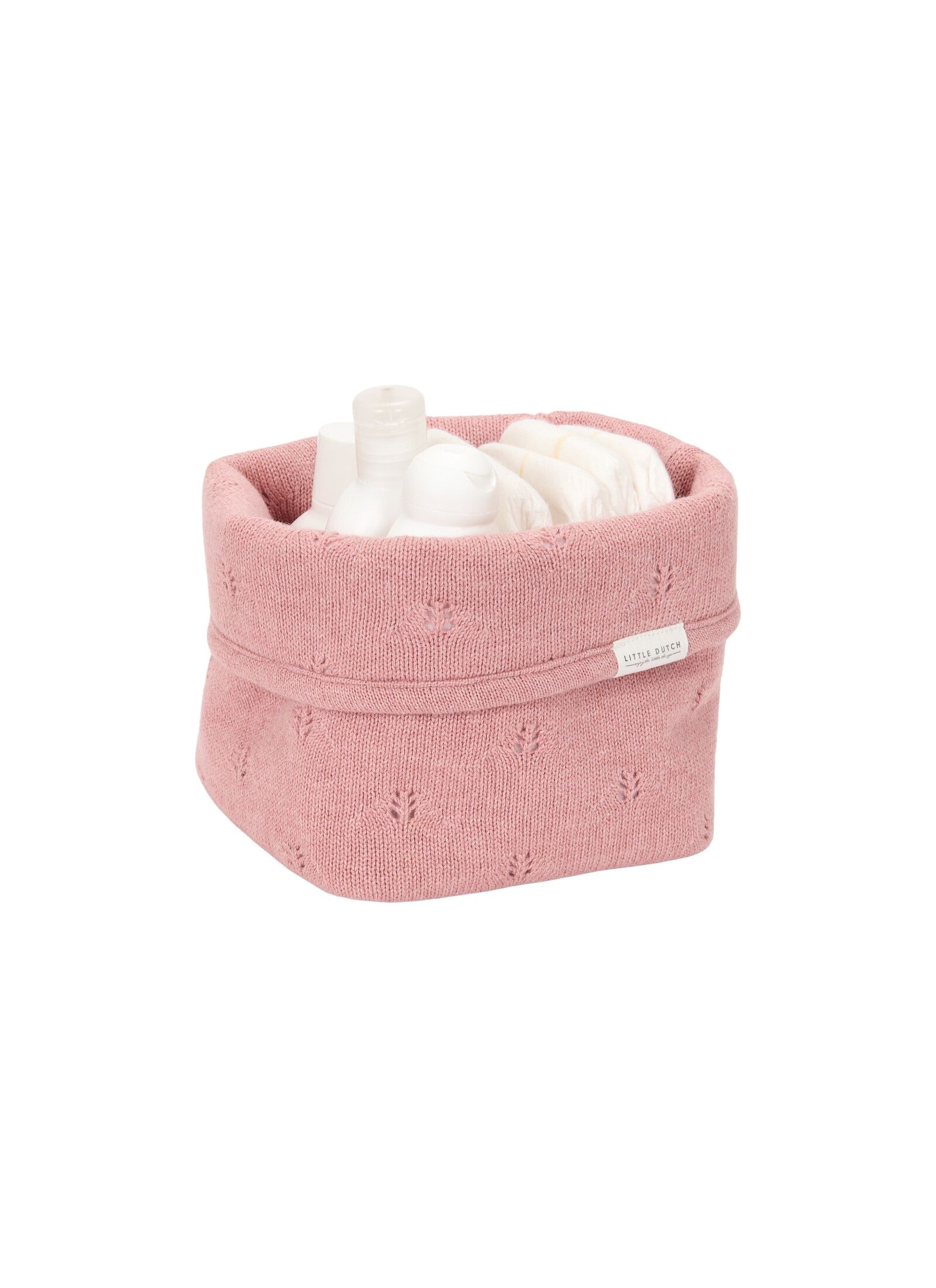WICKER STORAGE BASKET PURE PINK BLUSH SMALL