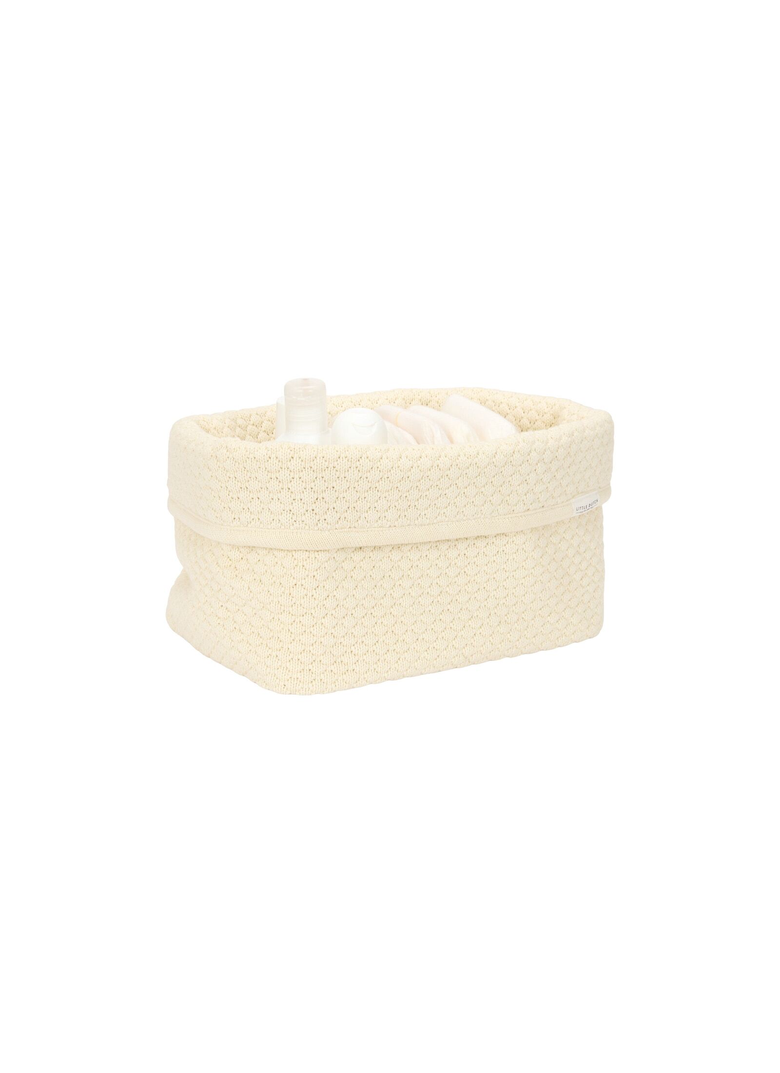 WICKER STORAGE BASKET PURE SOFT WHITE LARGE