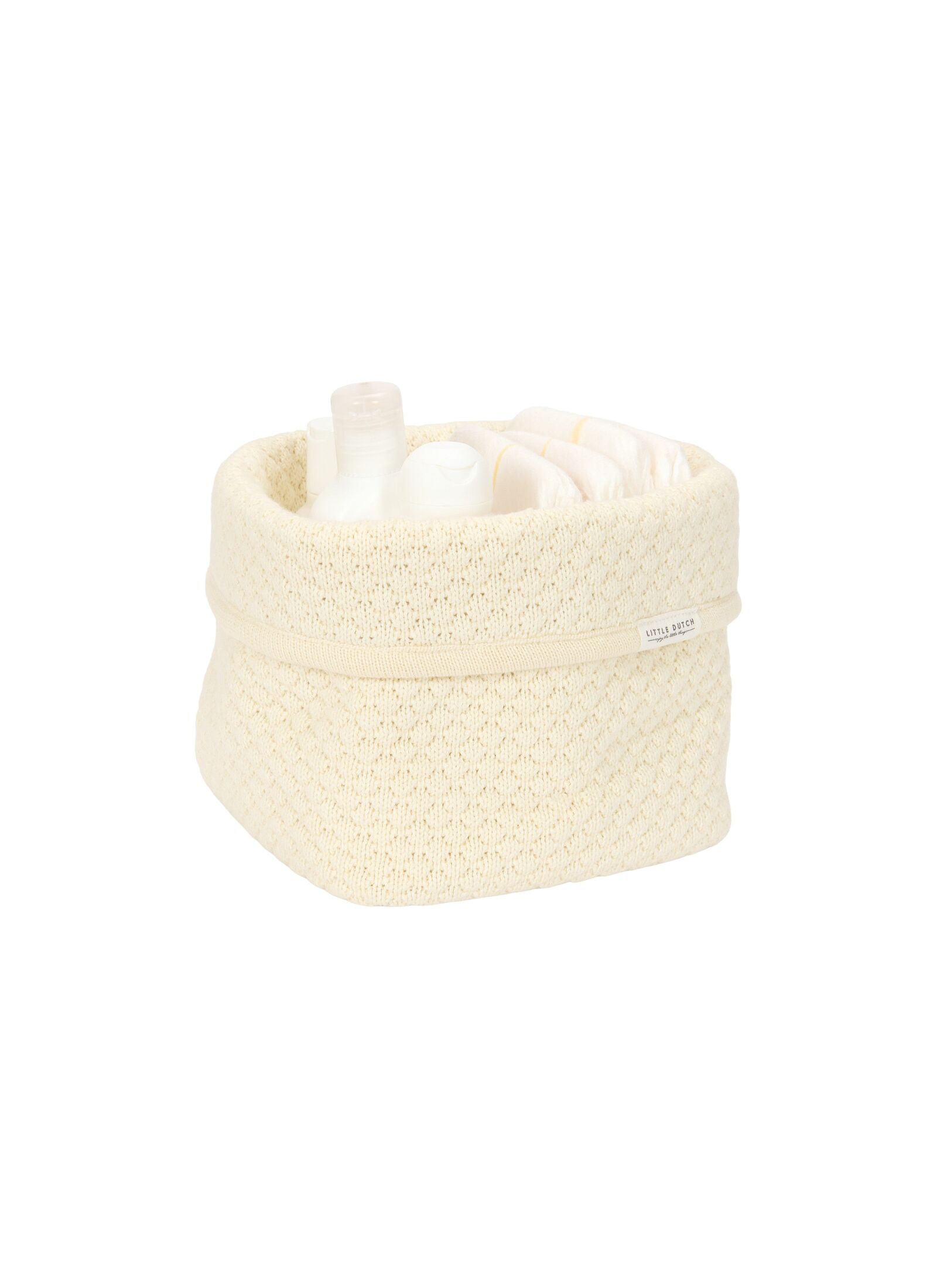 WICKER STORAGE BASKET PURE SOFT WHITE SMALL