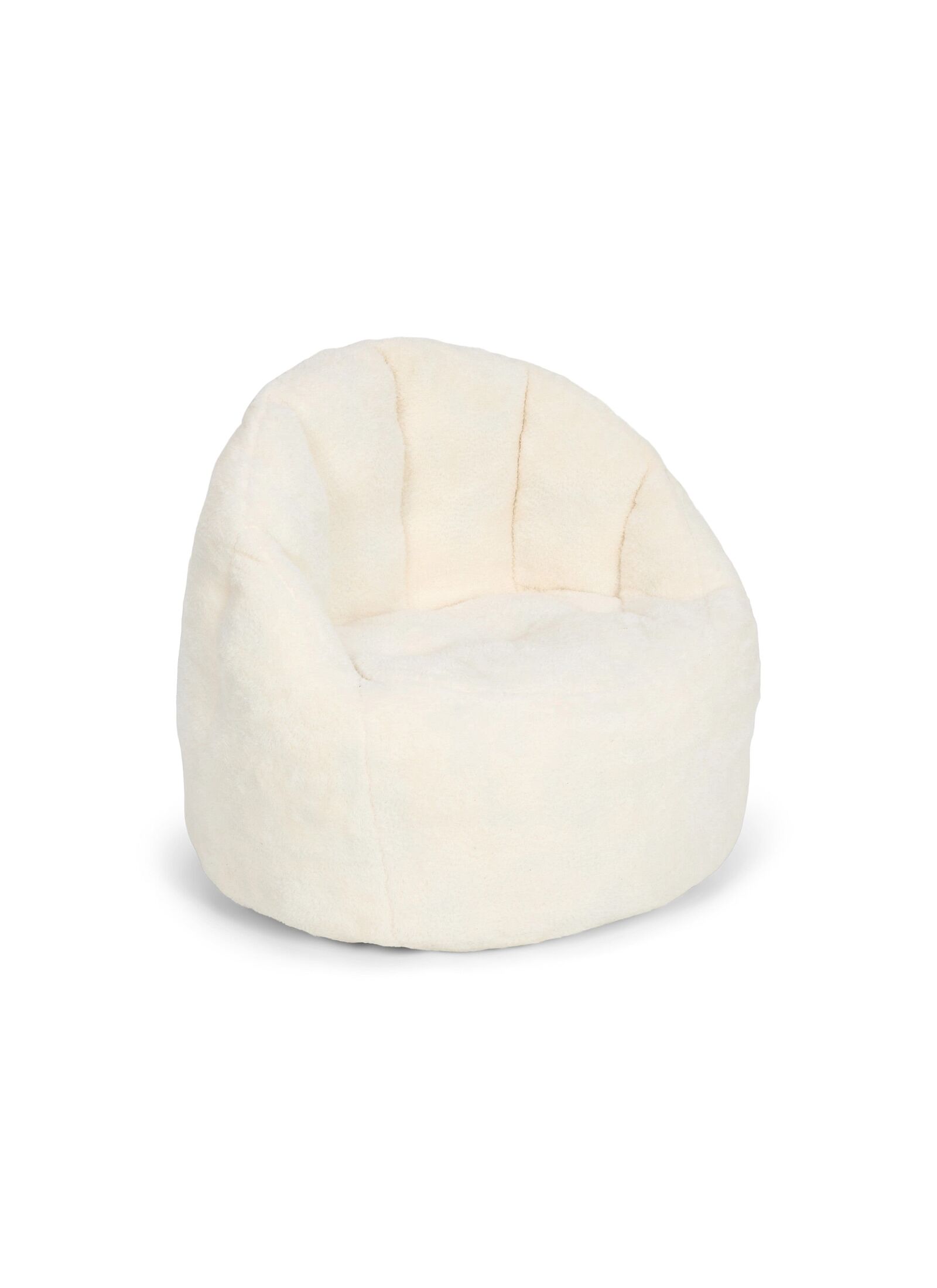 BEANBAG ARMCHAIR TEDDY WHITE