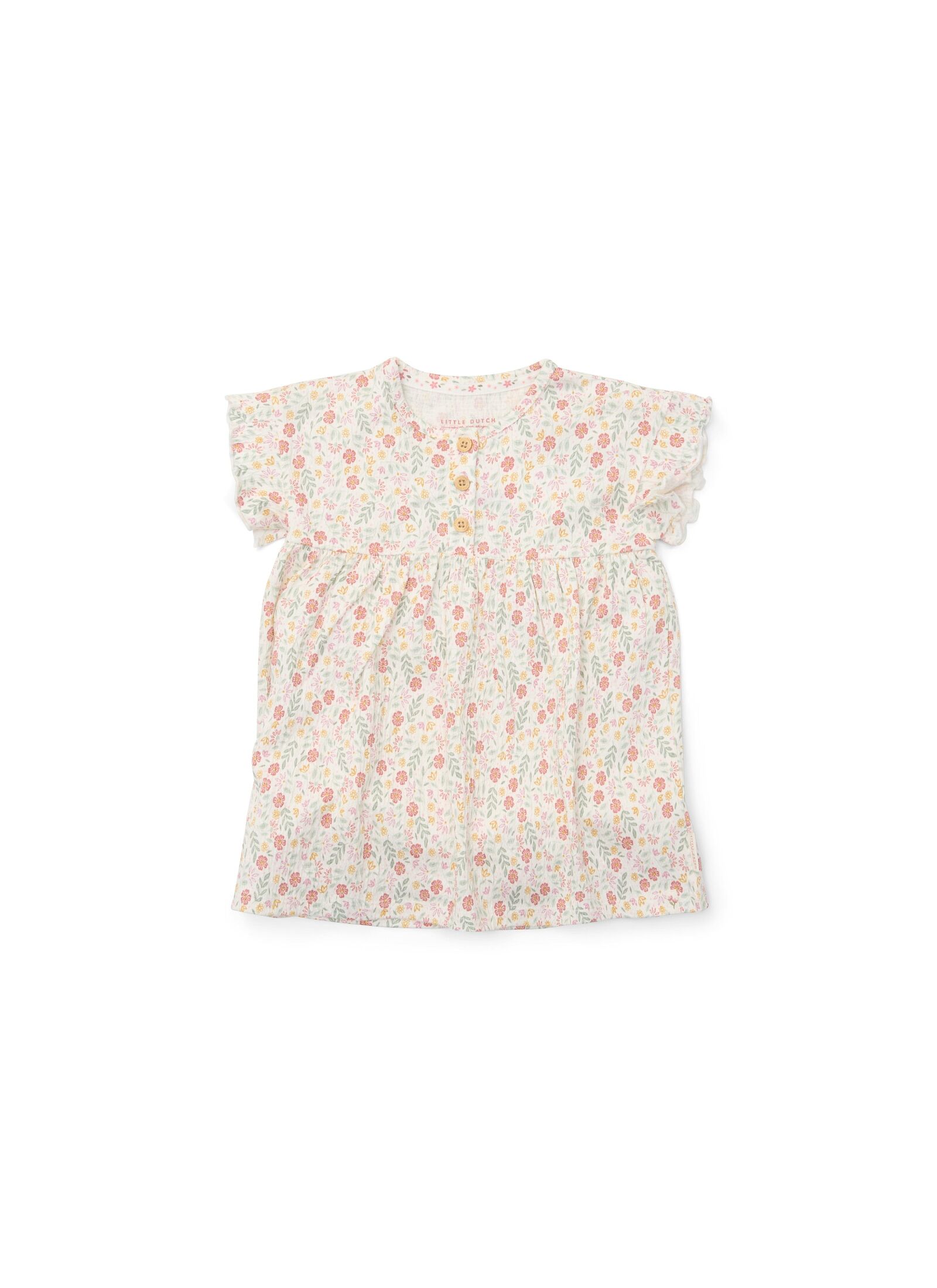 SHORT-SLEEVED ORGANIC DRESS CREME