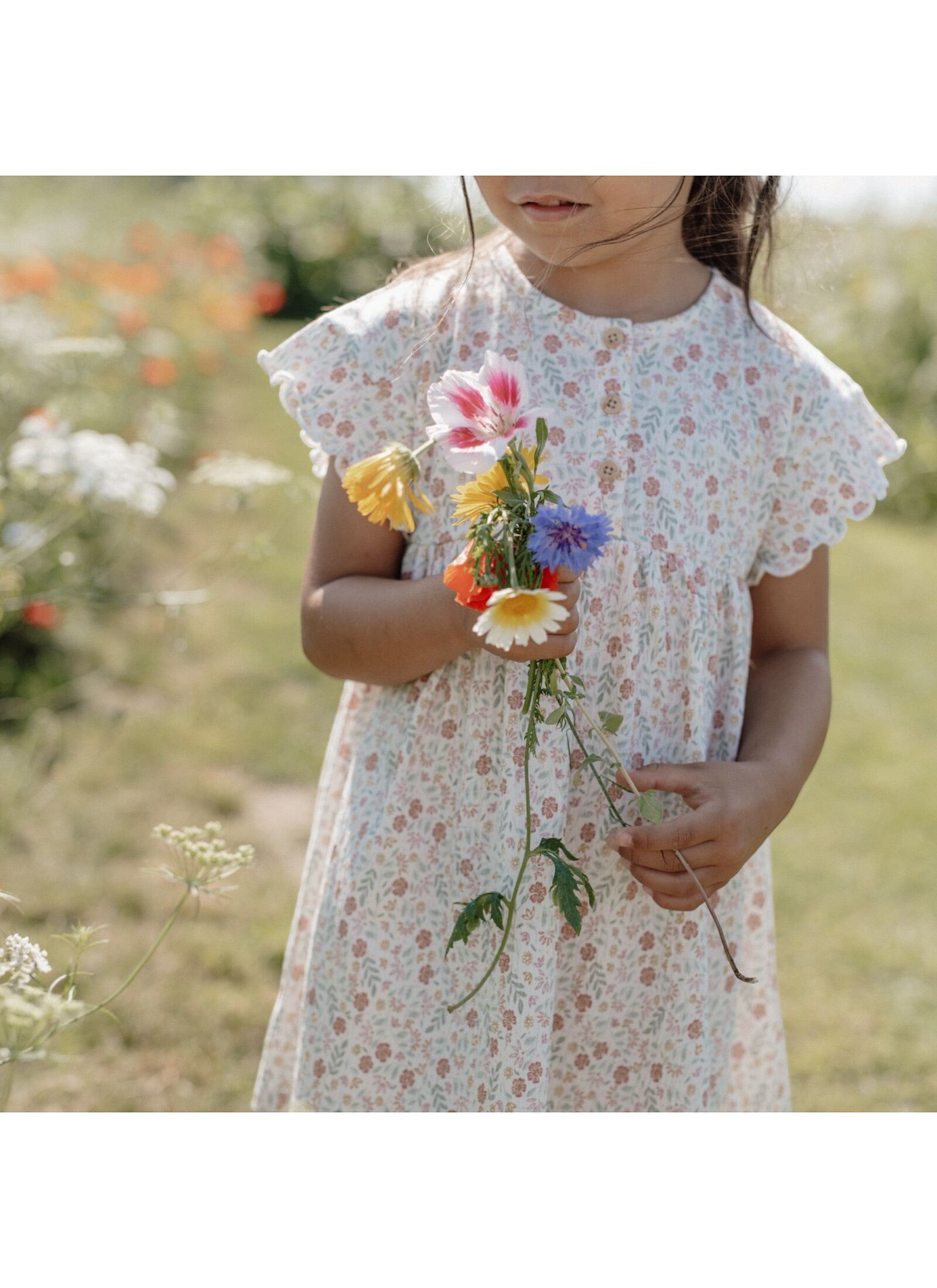 SHORT-SLEEVED ORGANIC DRESS CREME