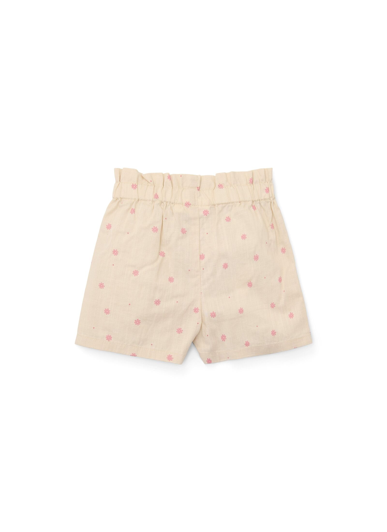 SHORTS FROM ORGANIC COTTON WITH FLOWERS SAND