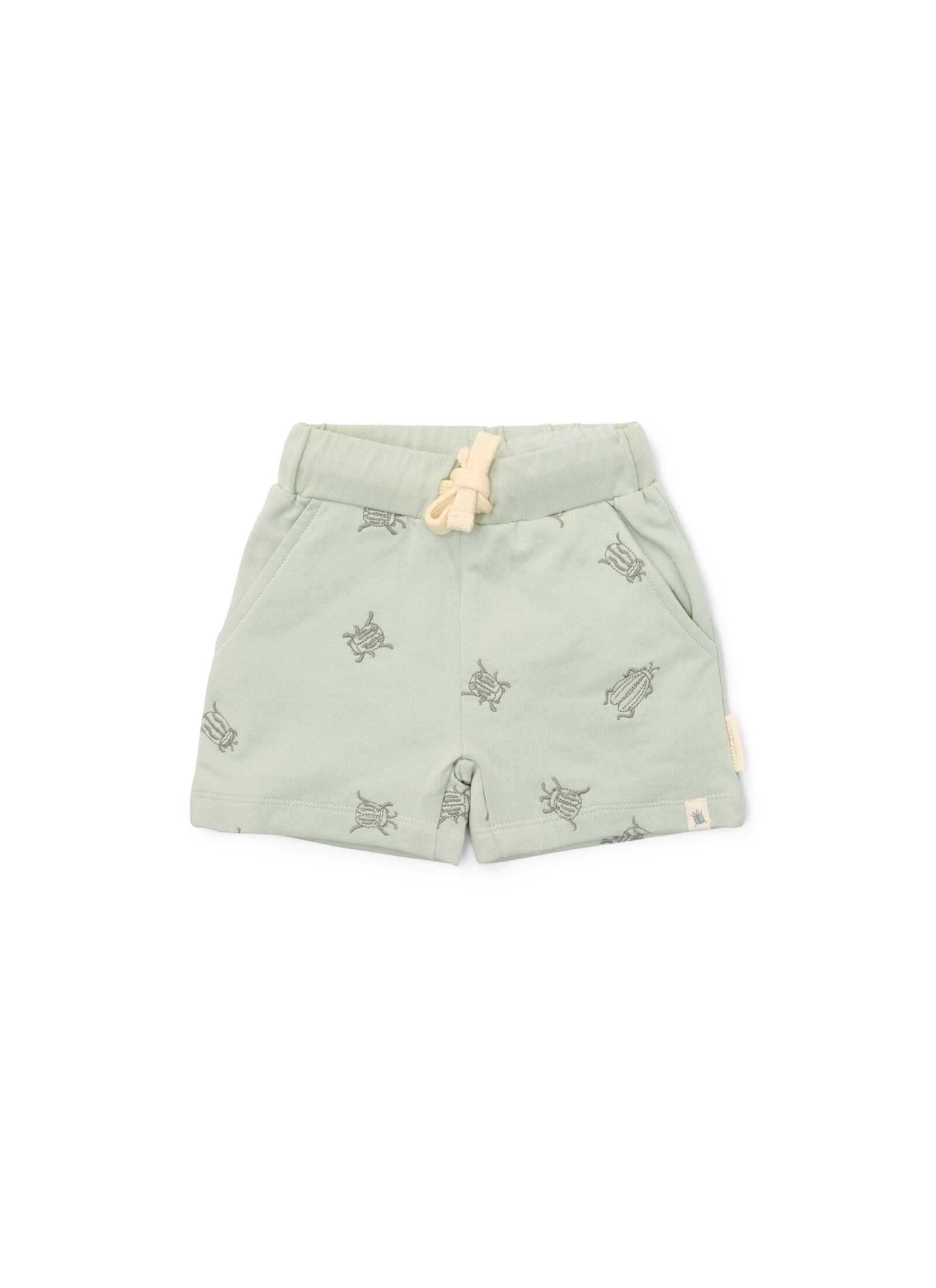 SHORTS FROM ORGANIC COTTON FOREST MINT BUGS
