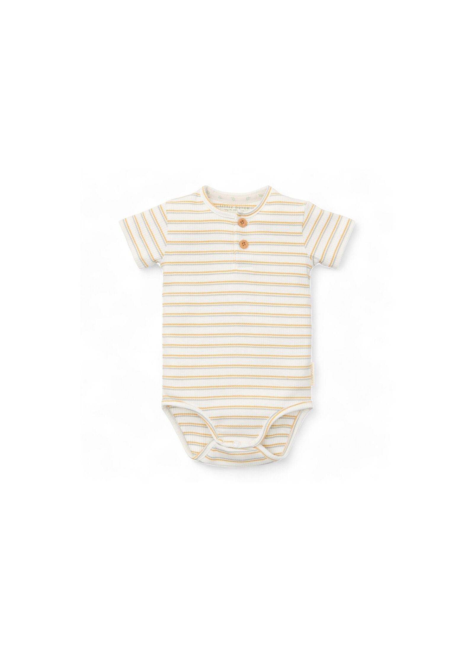 ORGANIC COTTON SHORT SLEEVE BODYSUIT MULTI STRIPE