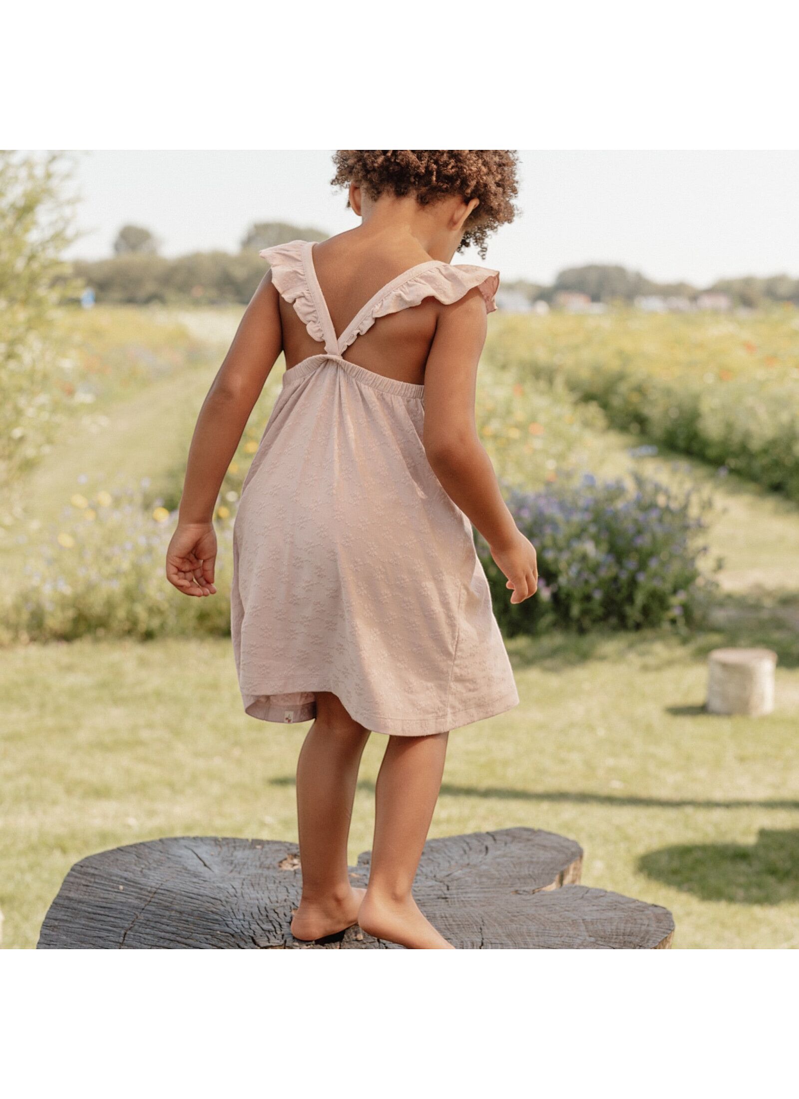 DRESS SLEEVELESS WITH RUFFLES LILAC