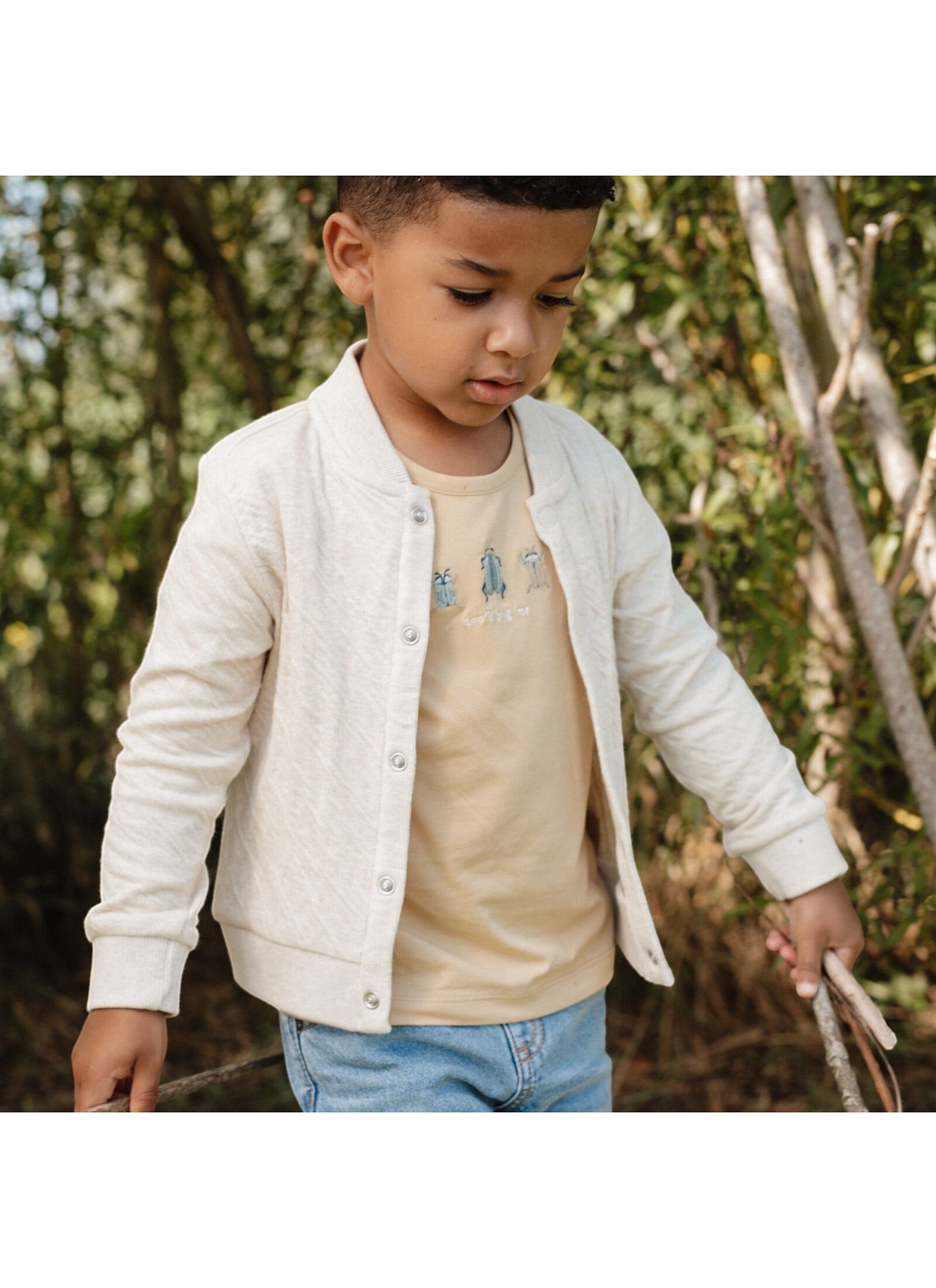 ORGANIC COTTON JACKET RIB BIRCH