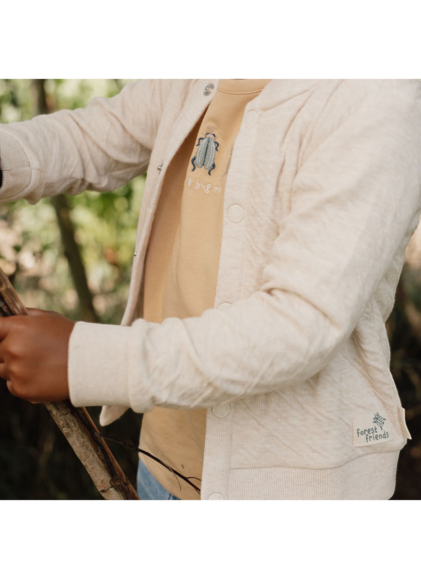 ORGANIC COTTON JACKET RIB BIRCH