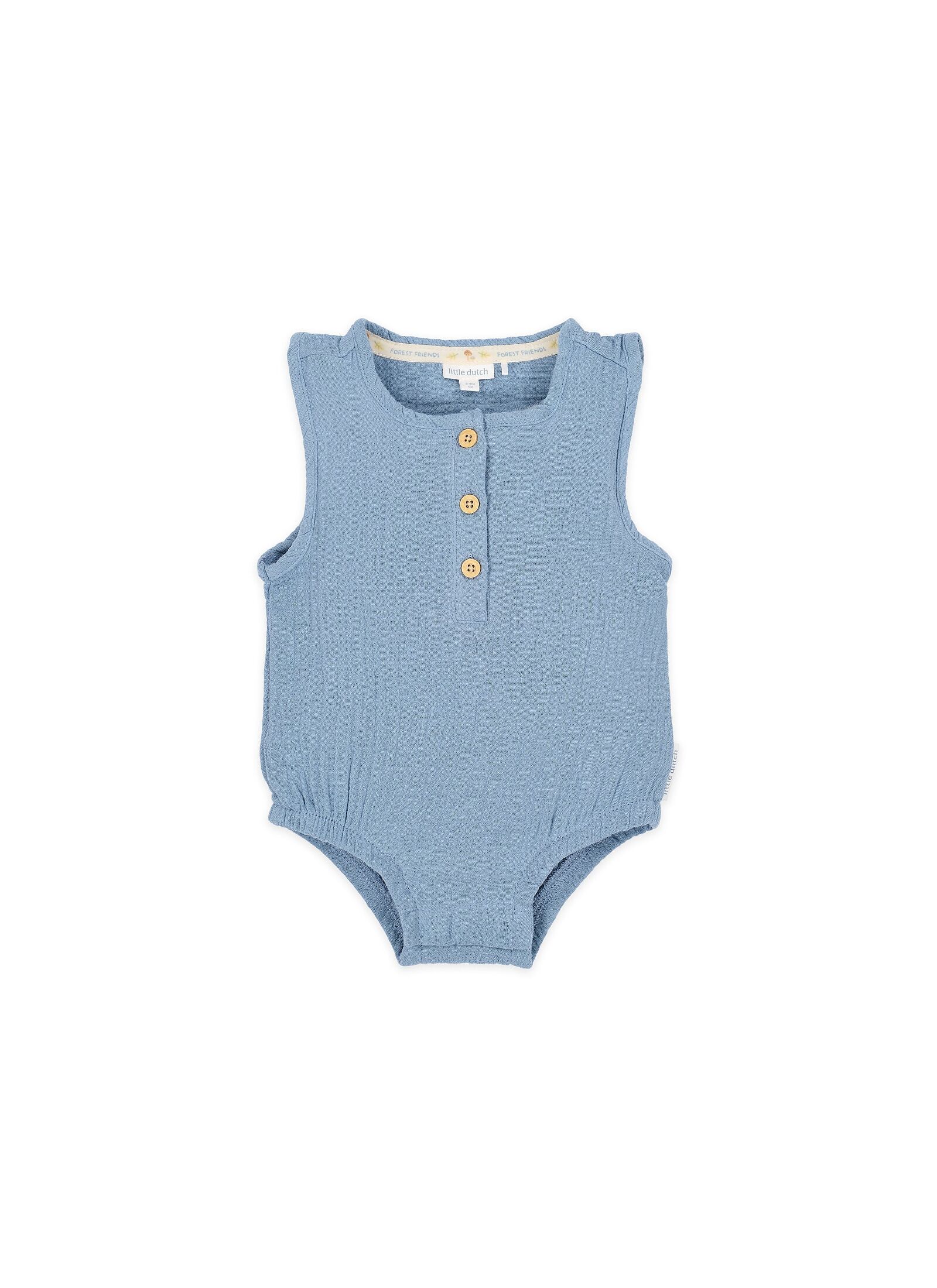 ORGANIC COTTON BODYSUIT STONE BLUE