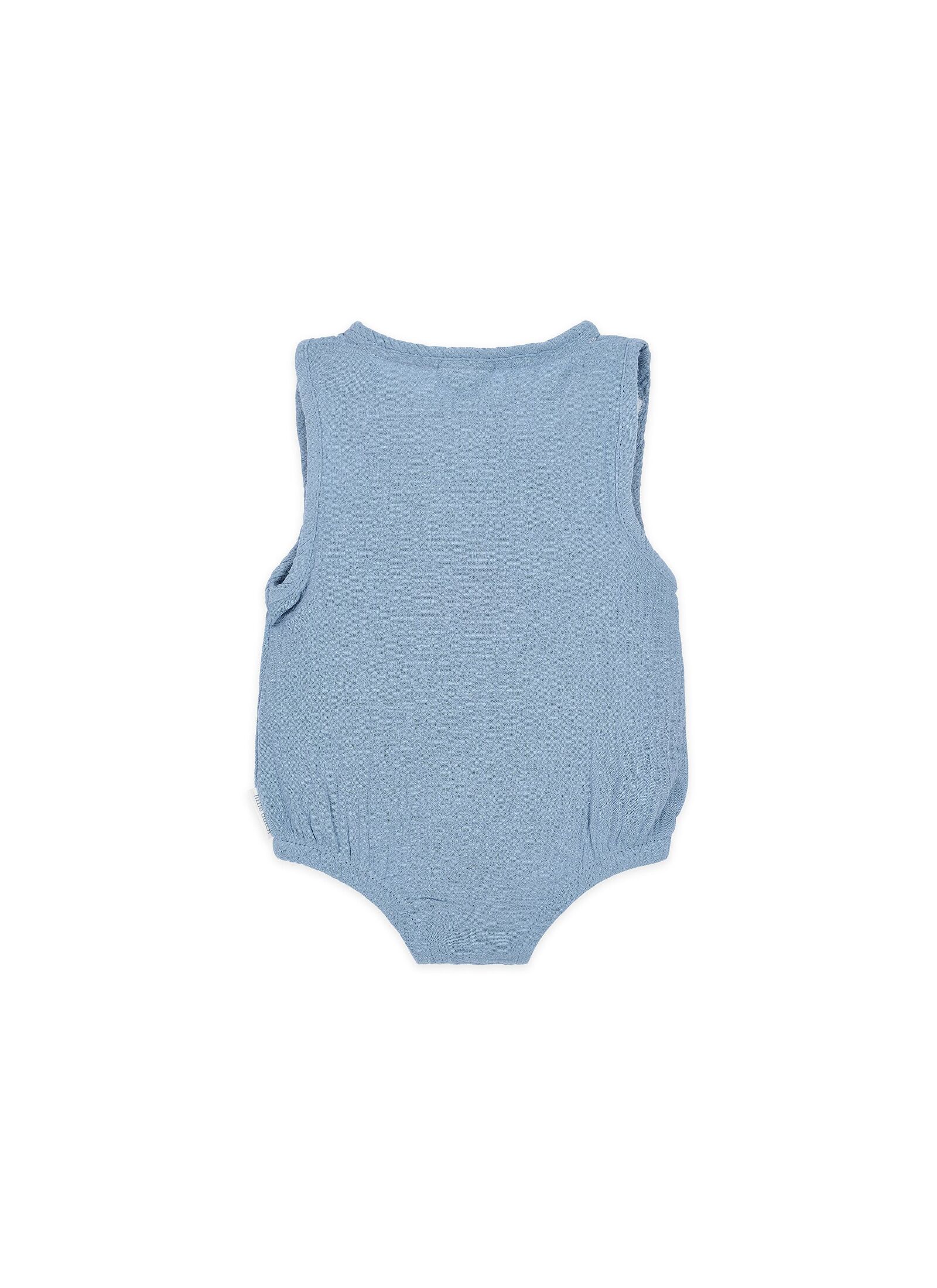 ORGANIC COTTON BODYSUIT STONE BLUE