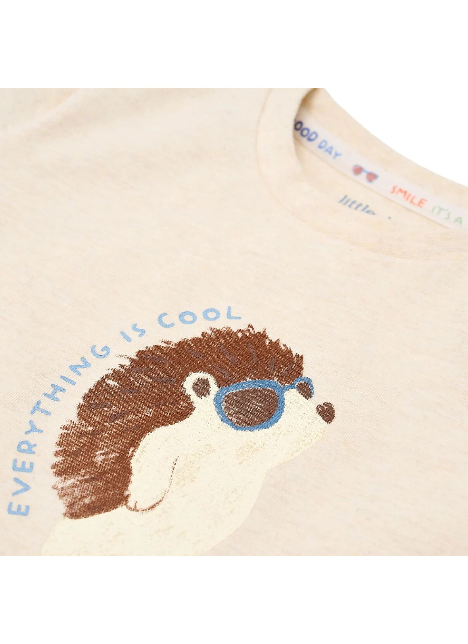 SHORTSLEEVE T-SHIRT FROM ORGANIC COTTON BISCUIT MELANGE