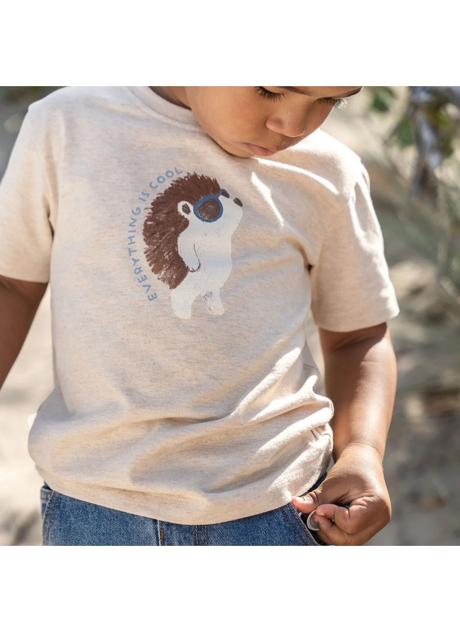 SHORTSLEEVE T-SHIRT FROM ORGANIC COTTON BISCUIT MELANGE