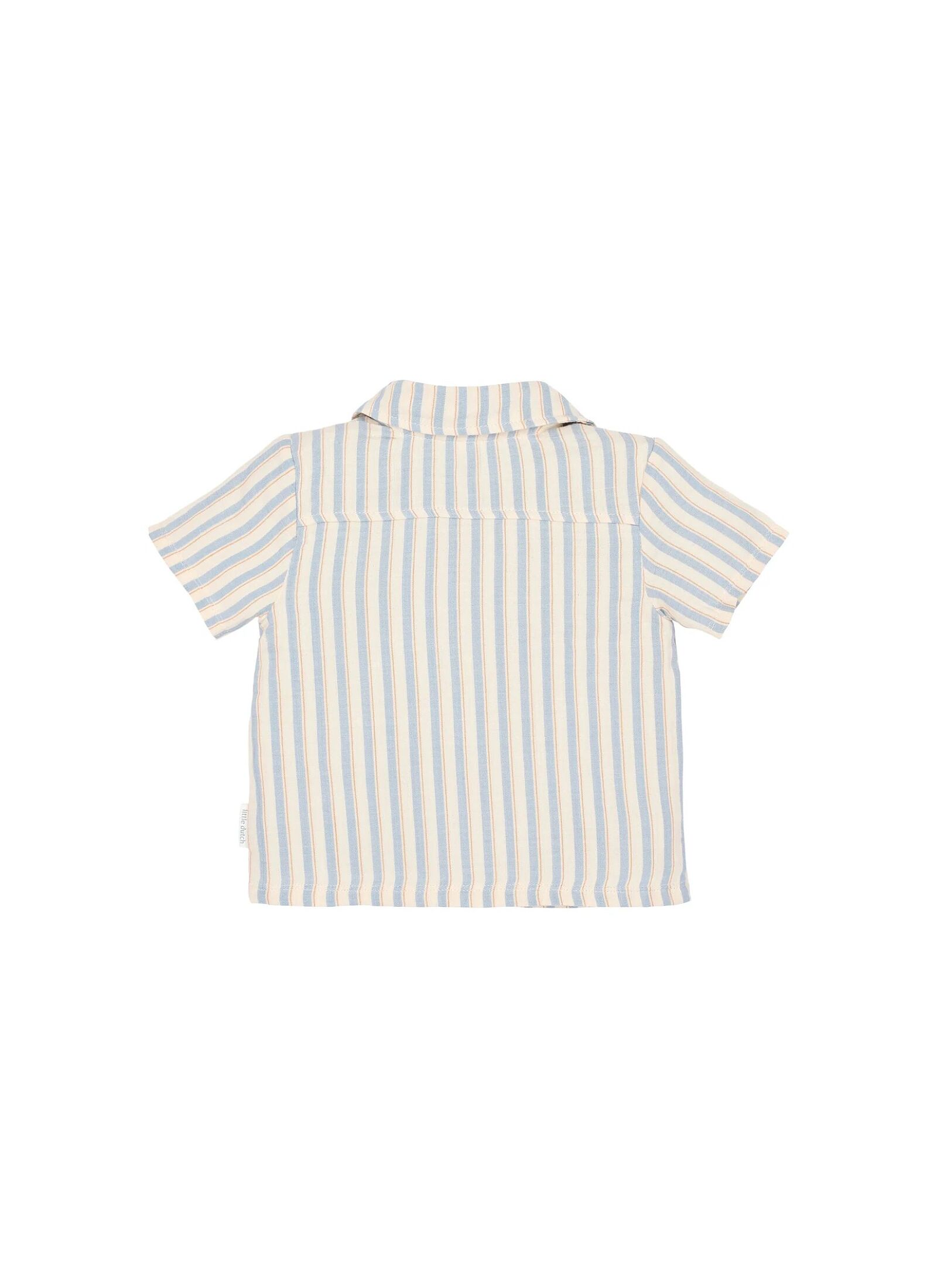 ORGANIC COTTON SHIRT STONE MULTI STRIPE