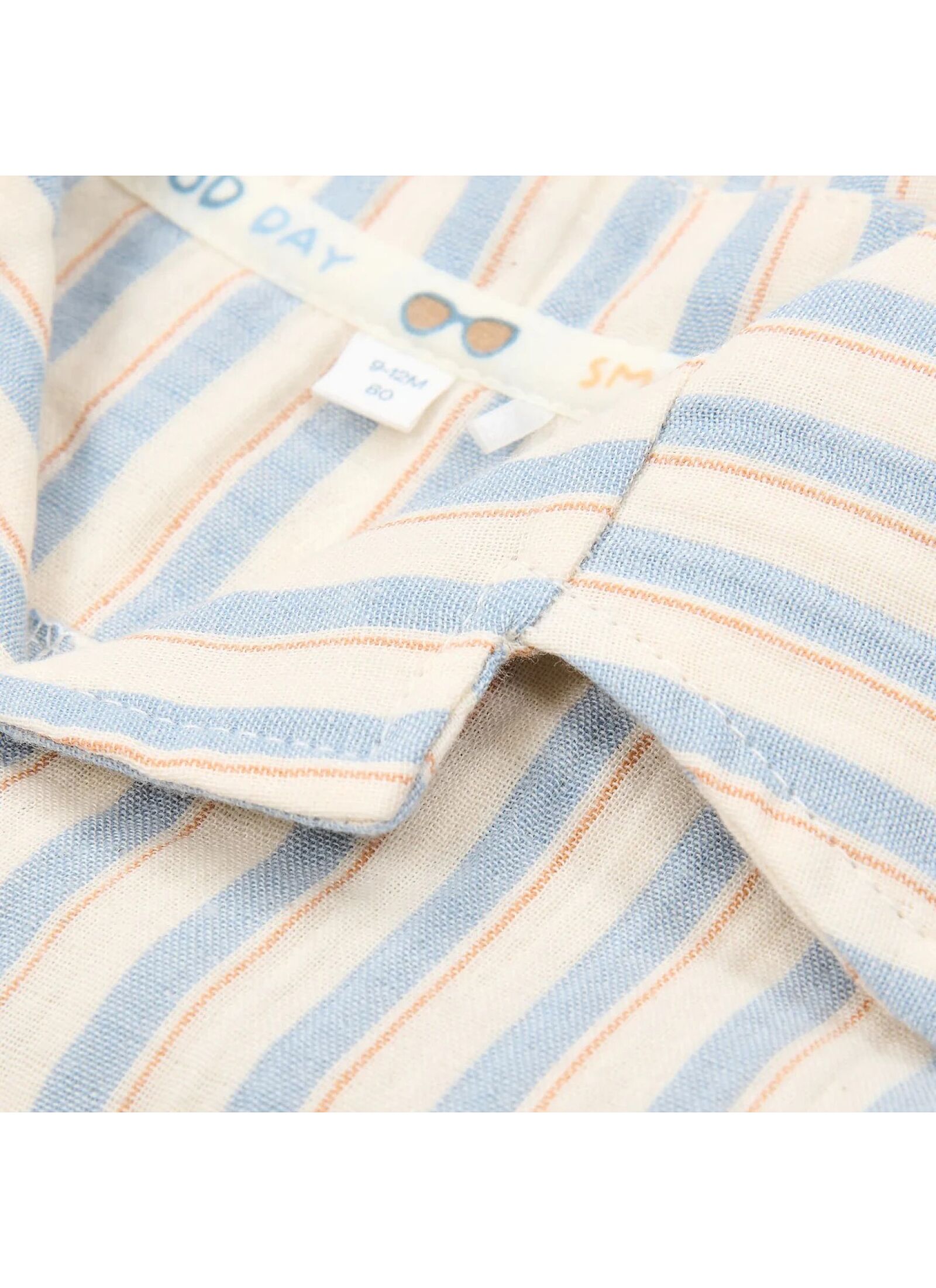 ORGANIC COTTON SHIRT STONE MULTI STRIPE