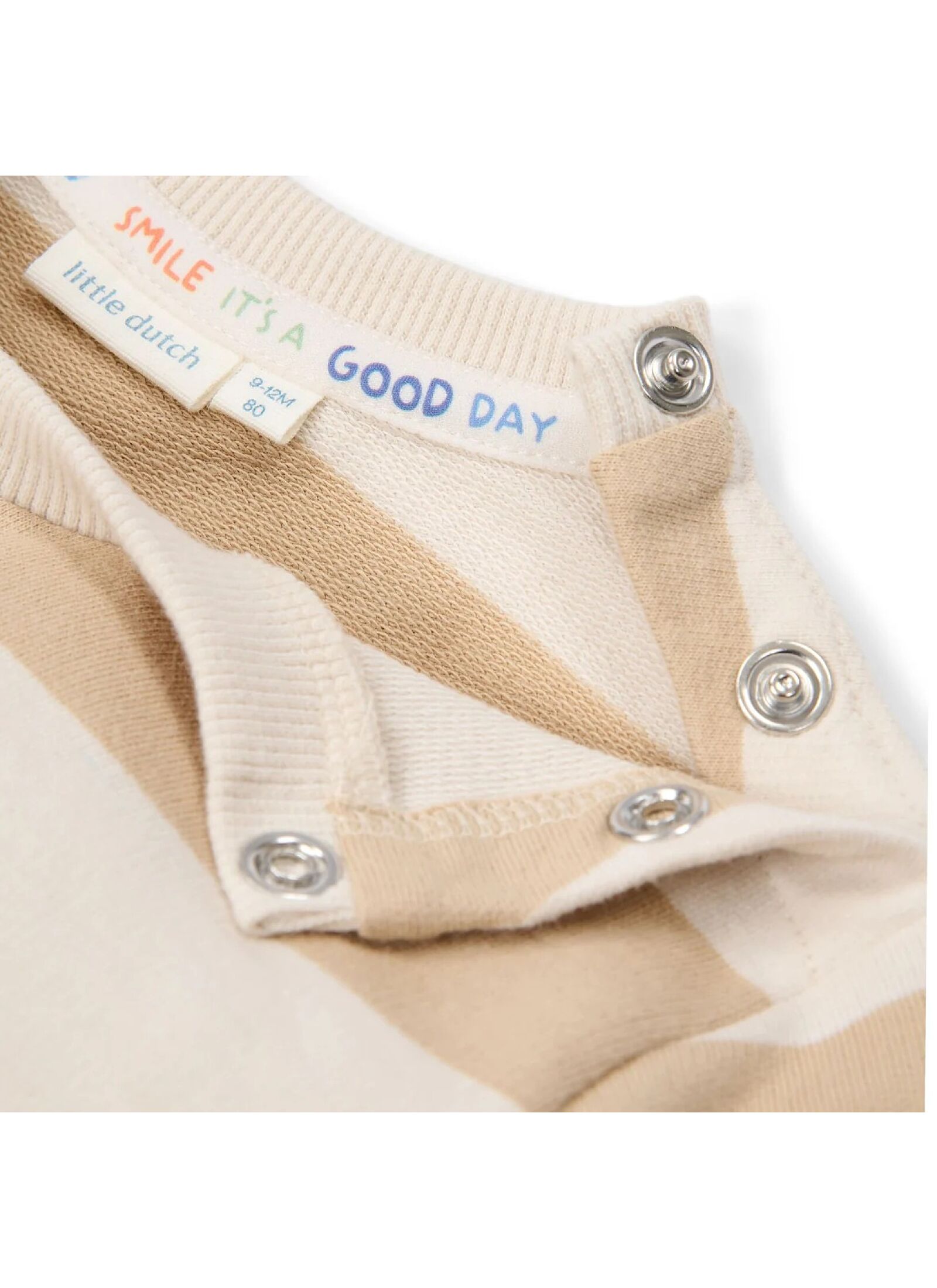 ORGANIC COTTON SWEATSHIRT BISCUIT STRIPE