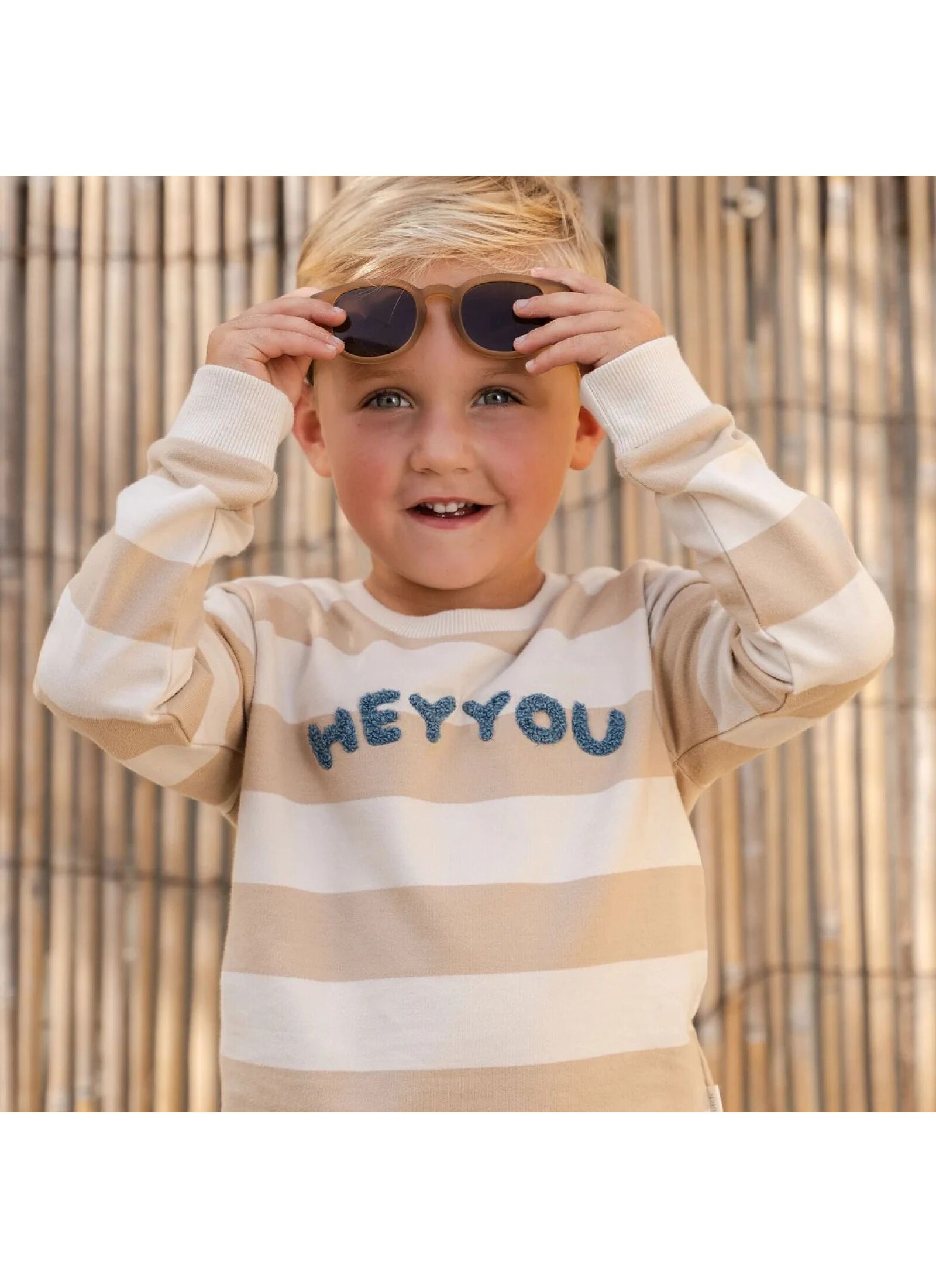 ORGANIC COTTON SWEATSHIRT BISCUIT STRIPE