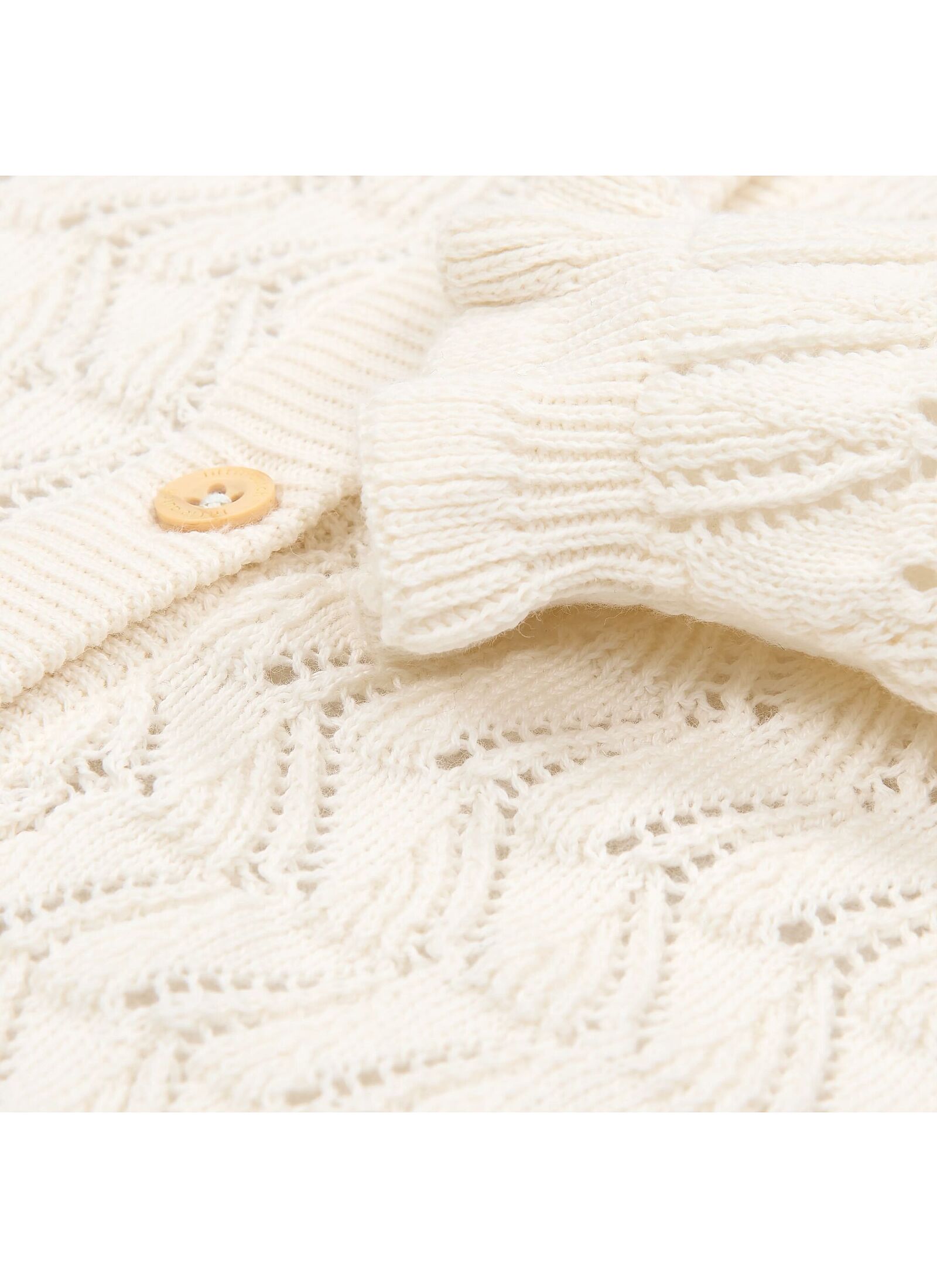 ORGANIC COTTON CARDIGAN CREME