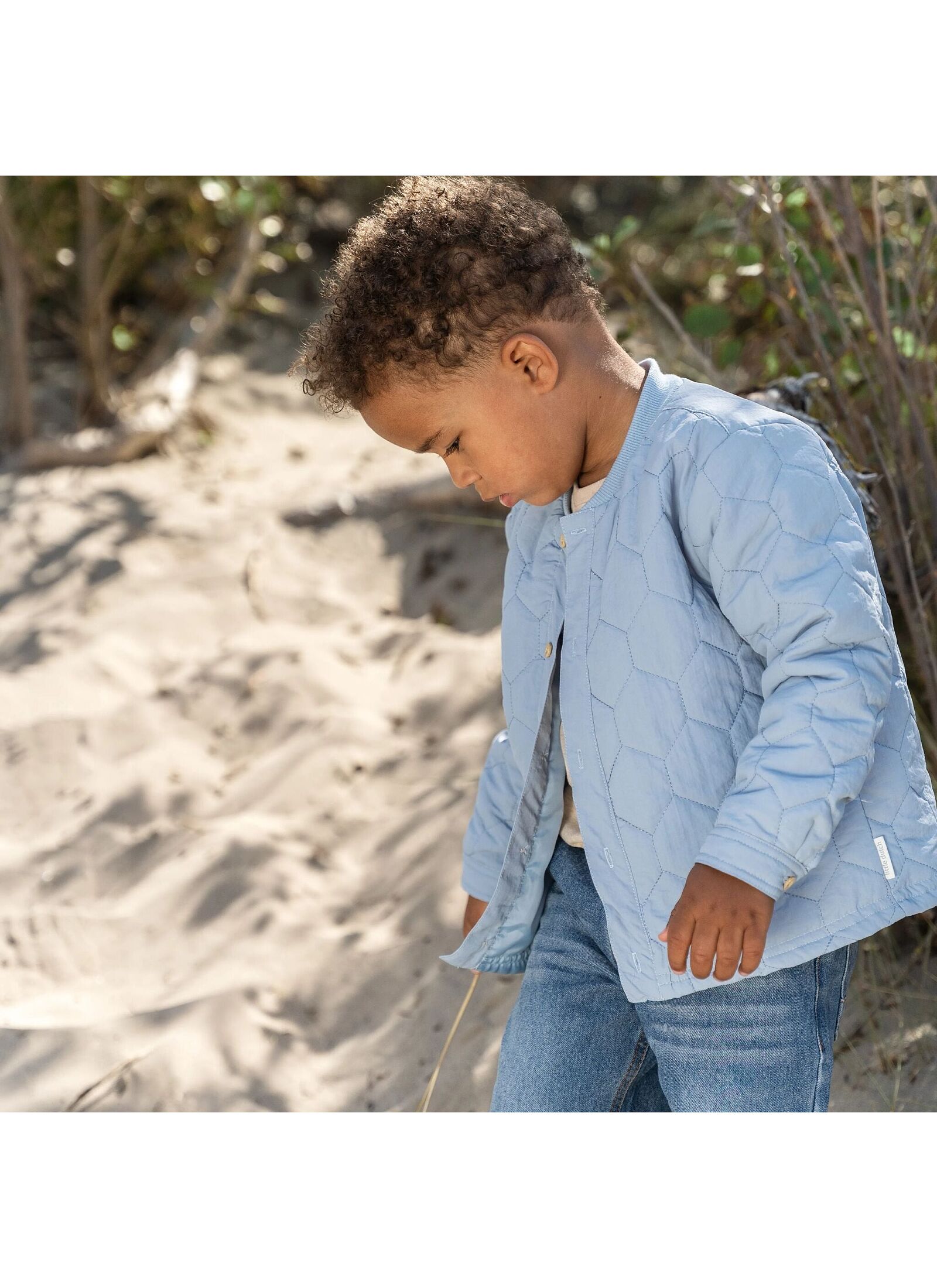 ORGANIC COTTON JACKET STEEL BLUE