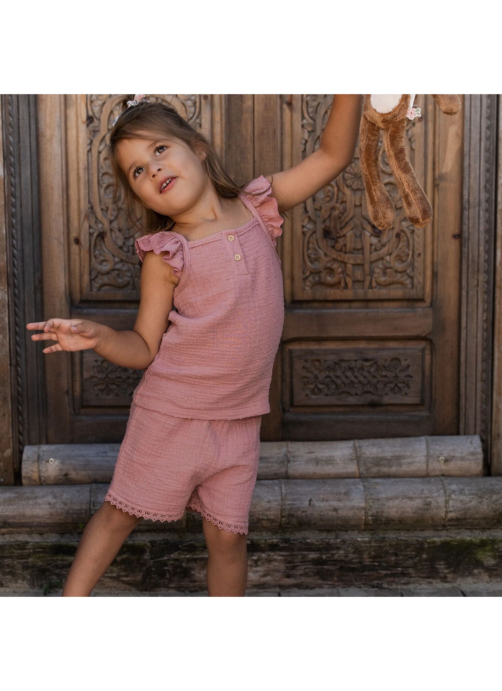 SHORTS FROM ORGANIC COTTON PINK BLUSH