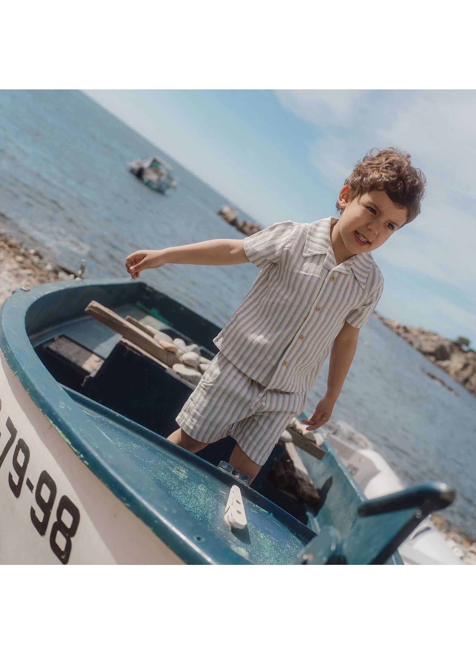 SHORTS FROM ORGANIC COTTON MULTI STRIPE
