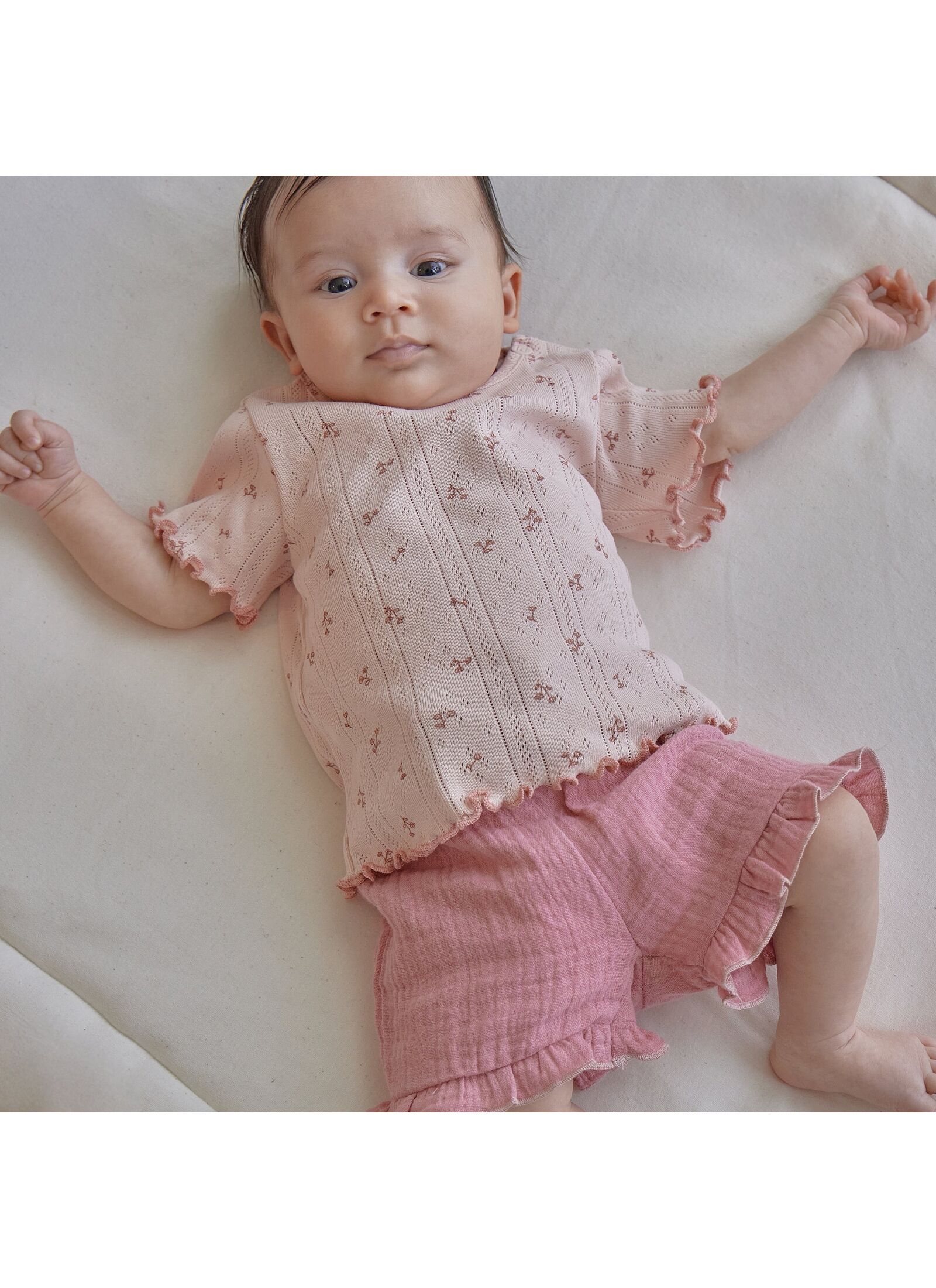 ORGANIC COTTON SHORTS PINK BLUSH