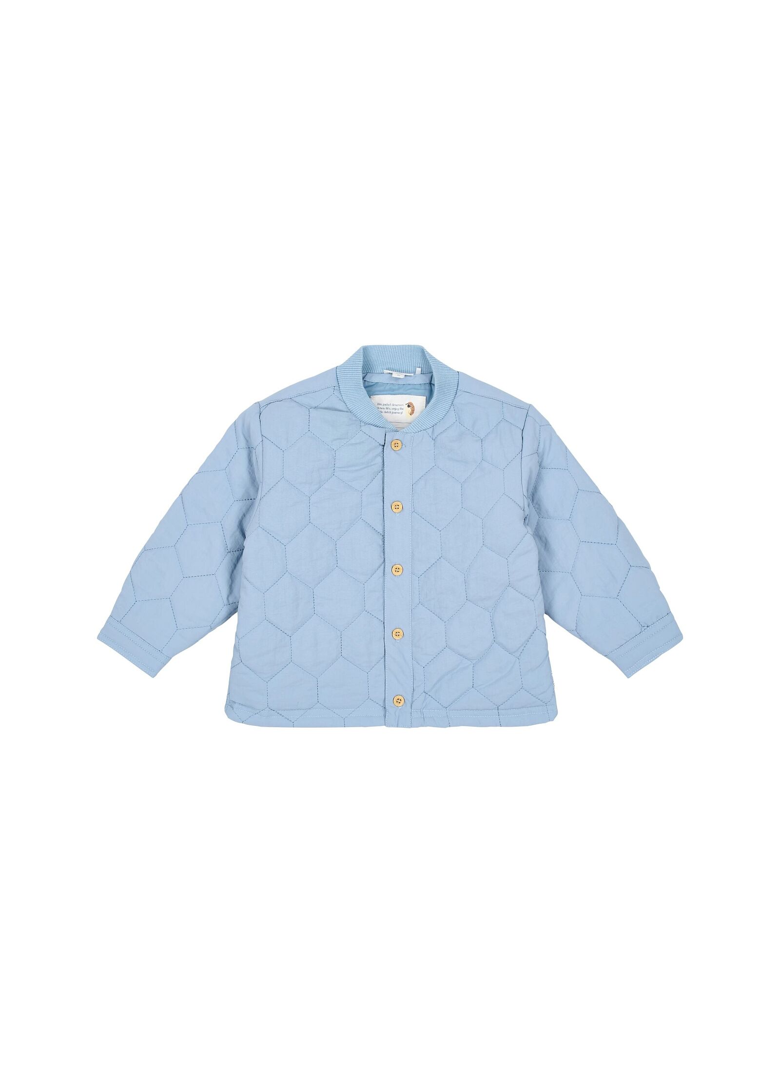 ORGANIC COTTON JACKET STEEL BLUE