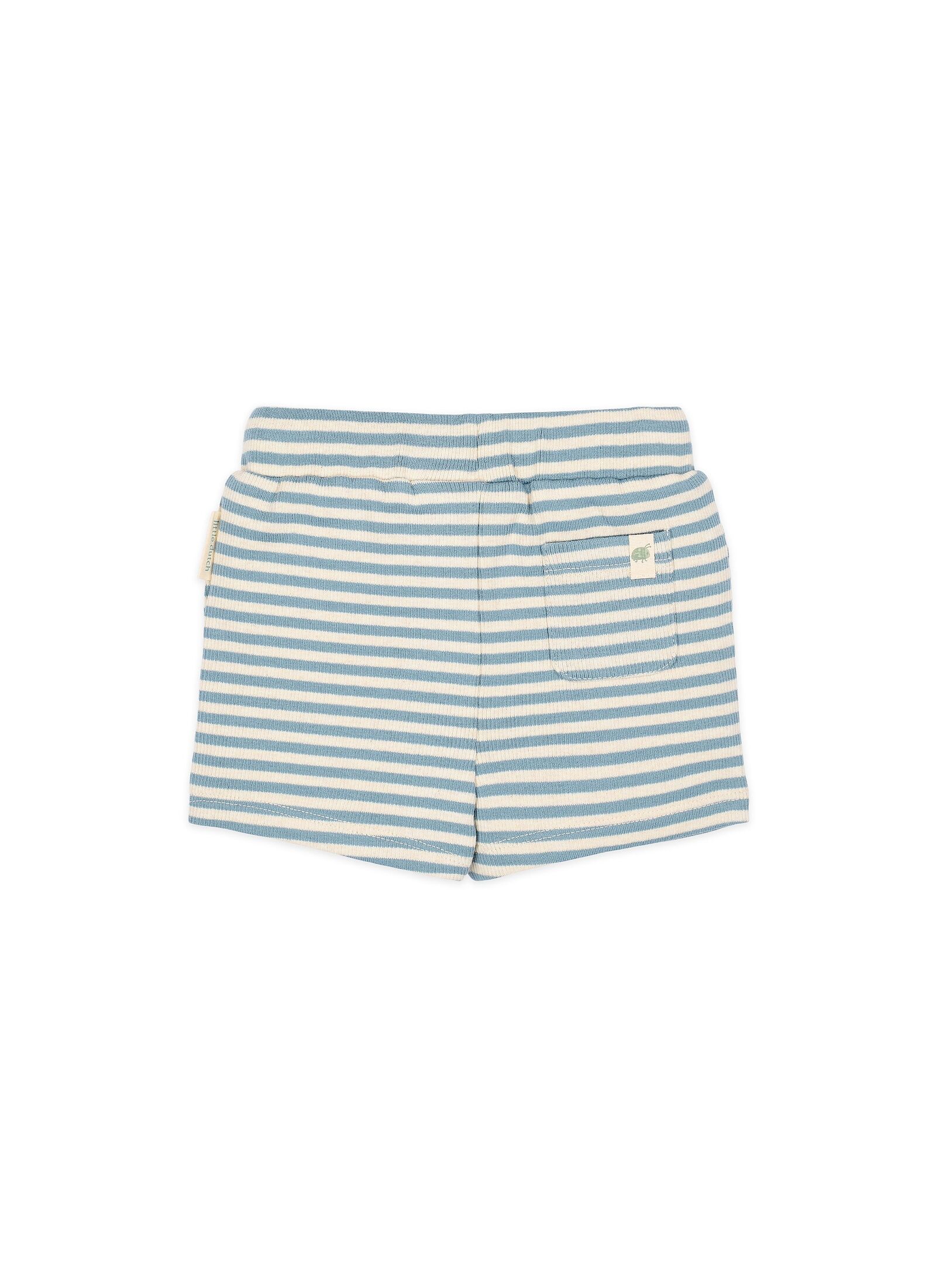 ORGANIC COTTON SHORTS BLUE STRIPE
