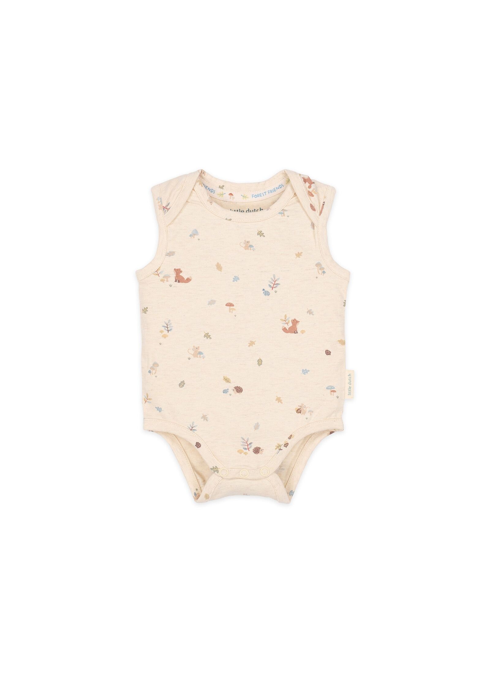 ORGANIC COTTON BODYSUIT SAND MELEE
