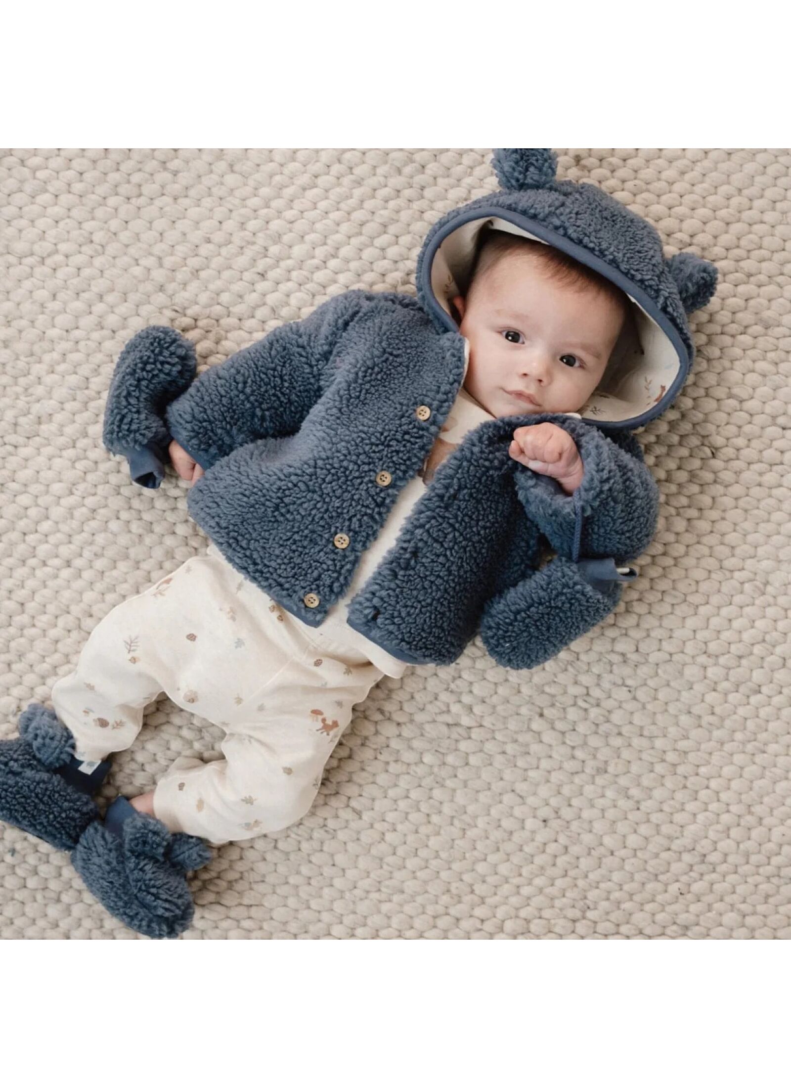 MITTENS TEDDY STONE BLUE