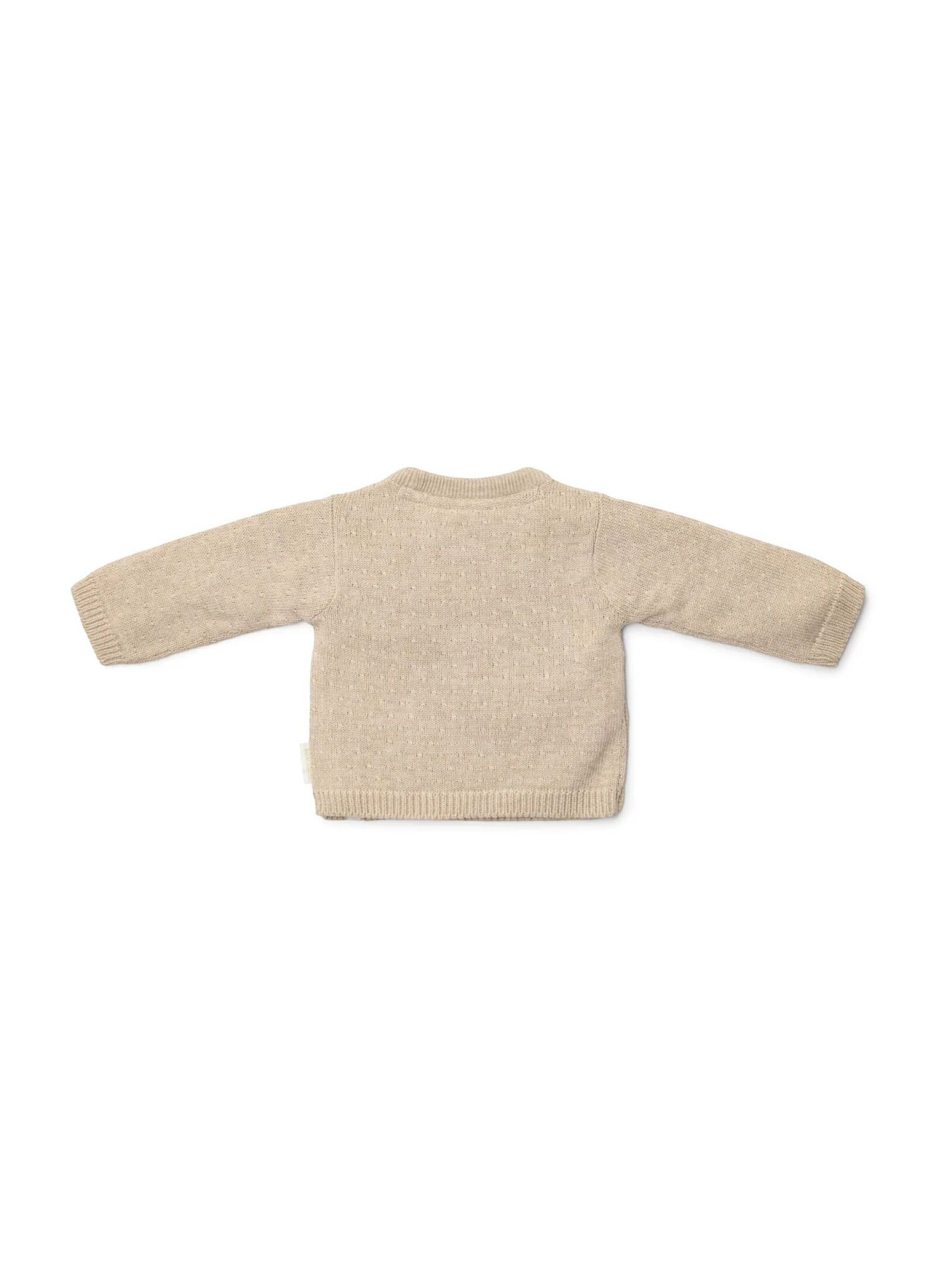 ORGANIC COTTON CARDIGAN SOFT BEIGE MELEE