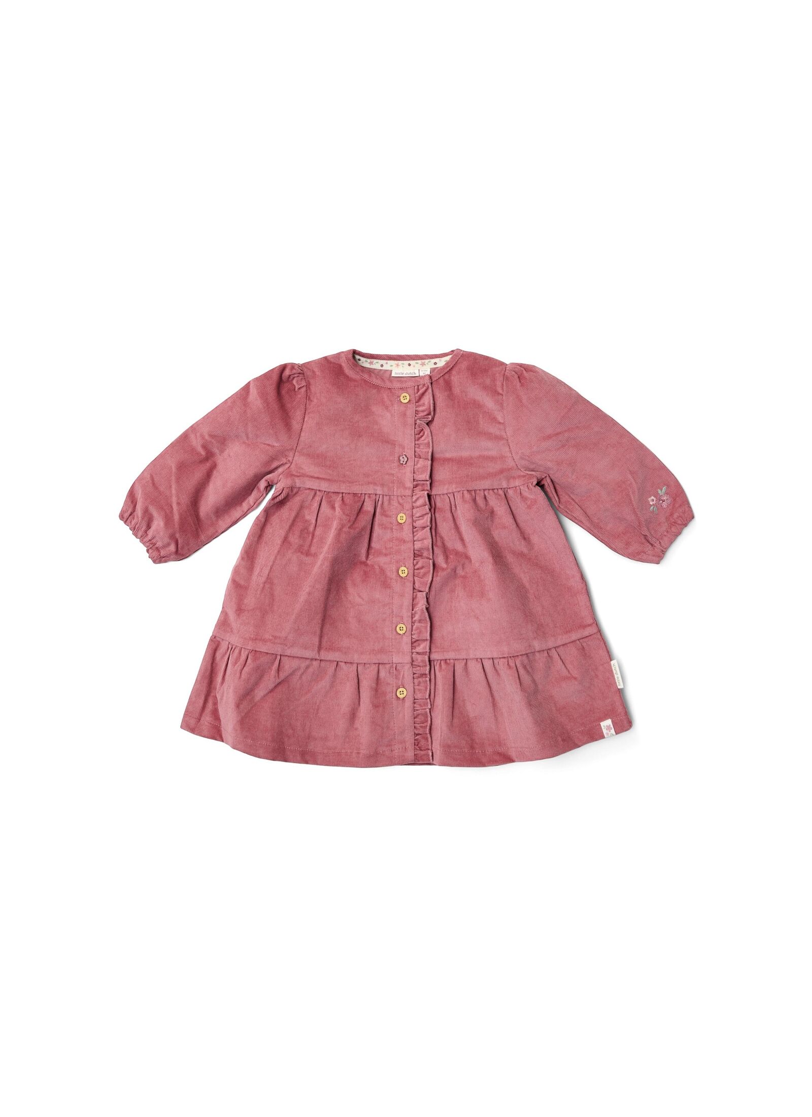 LONGSLEEVE DRESS FROM ORGANIC COTTON ROUGE