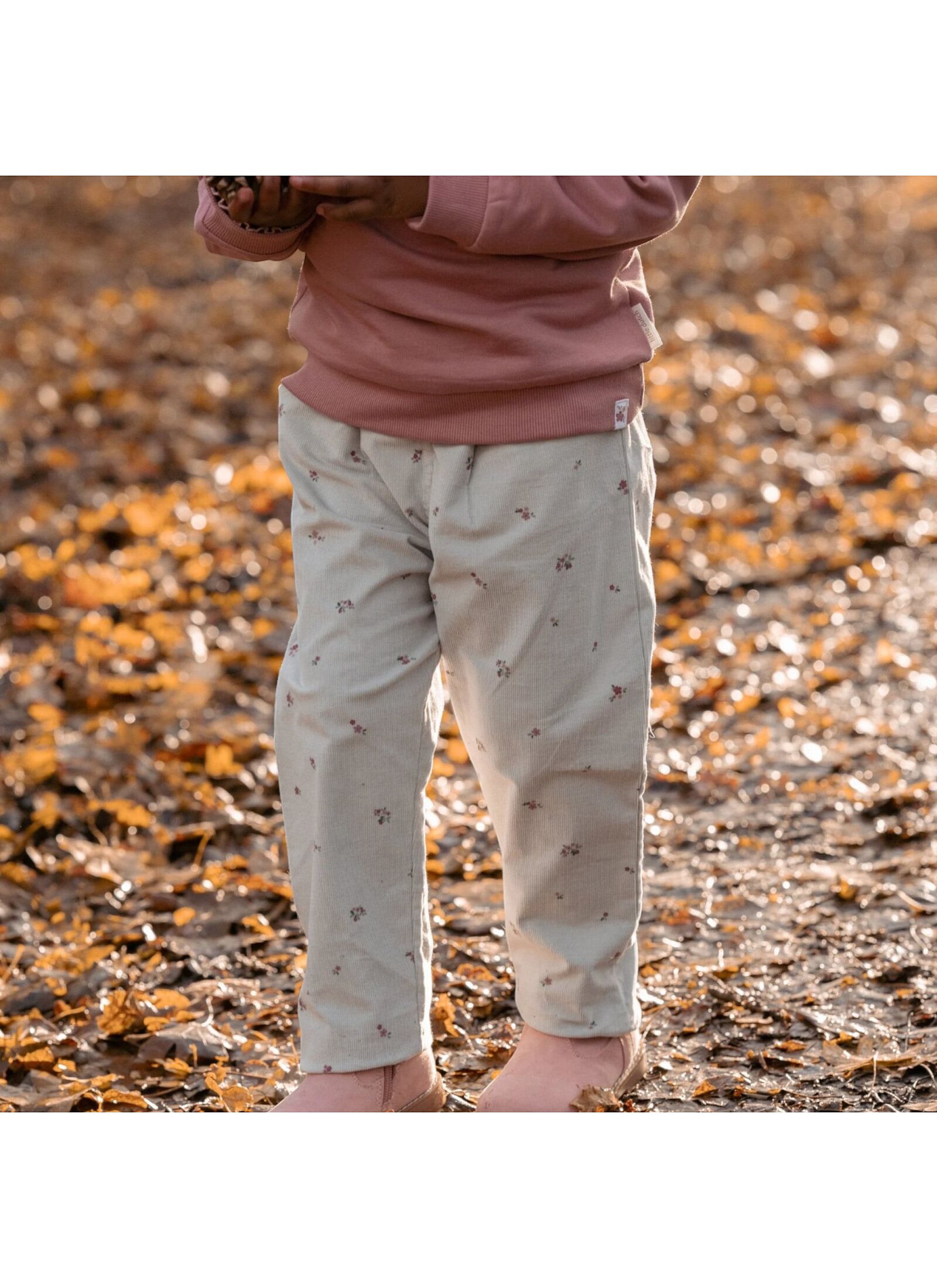ORGANIC COTTON PANTS FAIRY GREEN FLOWER