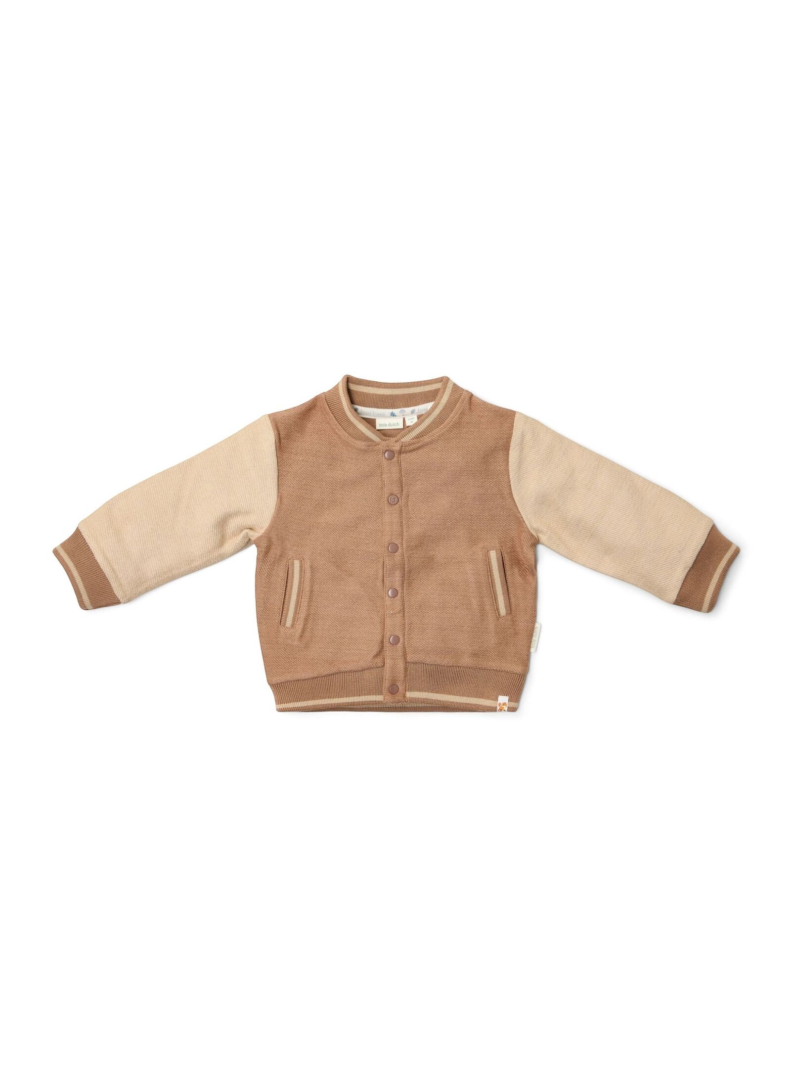 ORGANIC COTTON CARDIGAN BROWN TAUPE