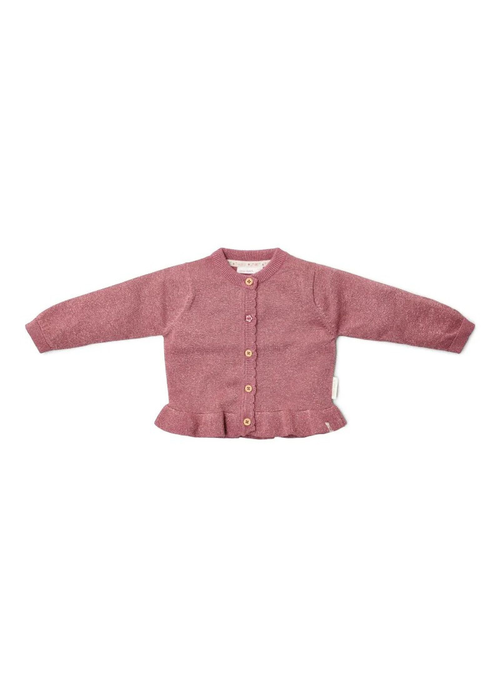 ORGANIC COTTON CARDIGAN ROUGE