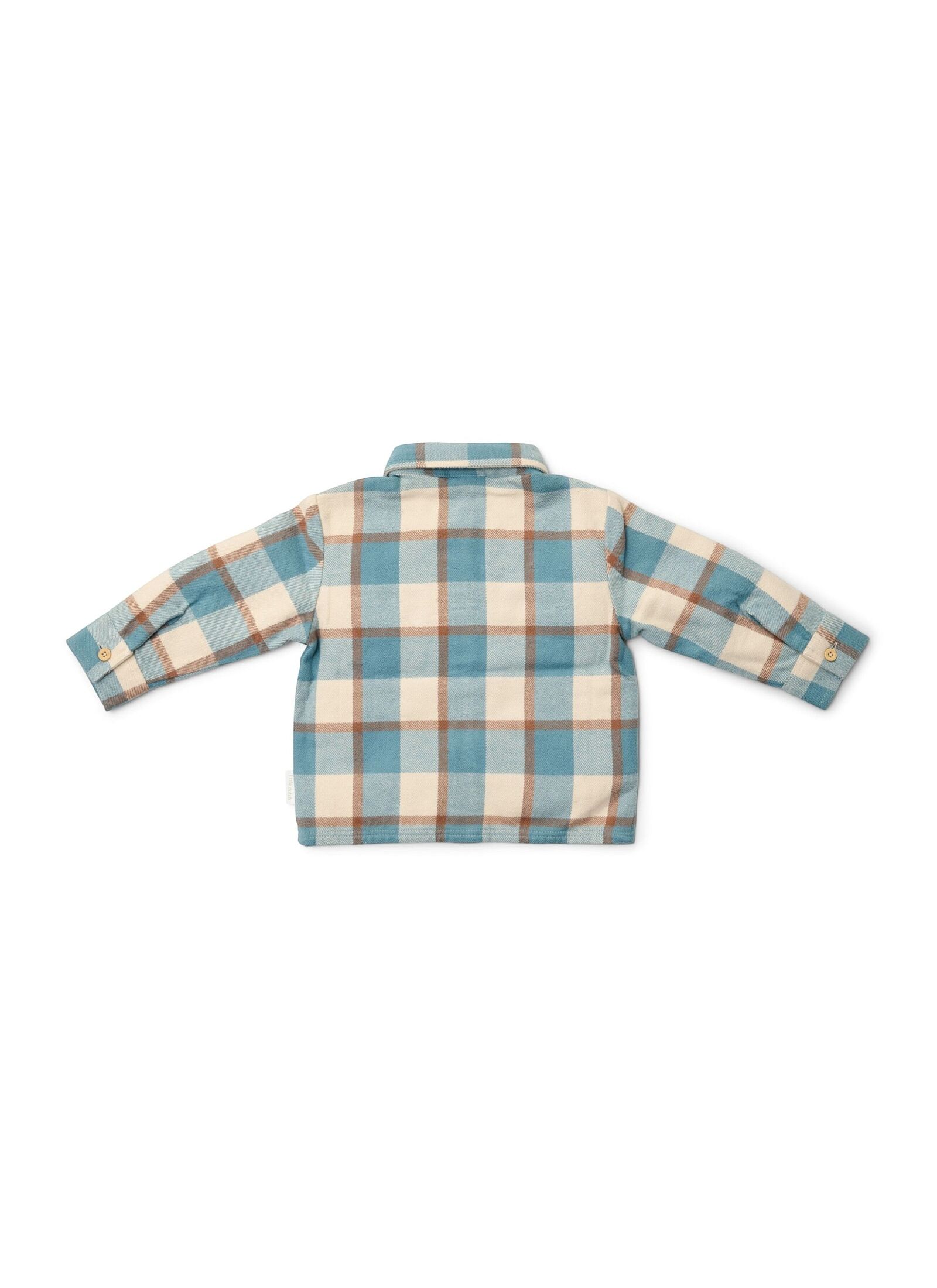 ORGANIC COTTON SHIRT STONE BLUE CHECK