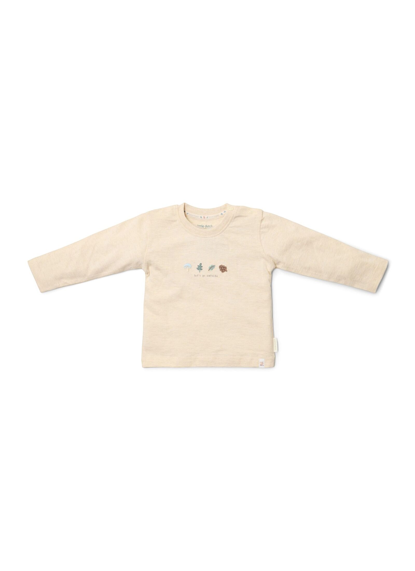 ORGANIC COTTON LONG SLEEVE BLOUSE SAND MELEE