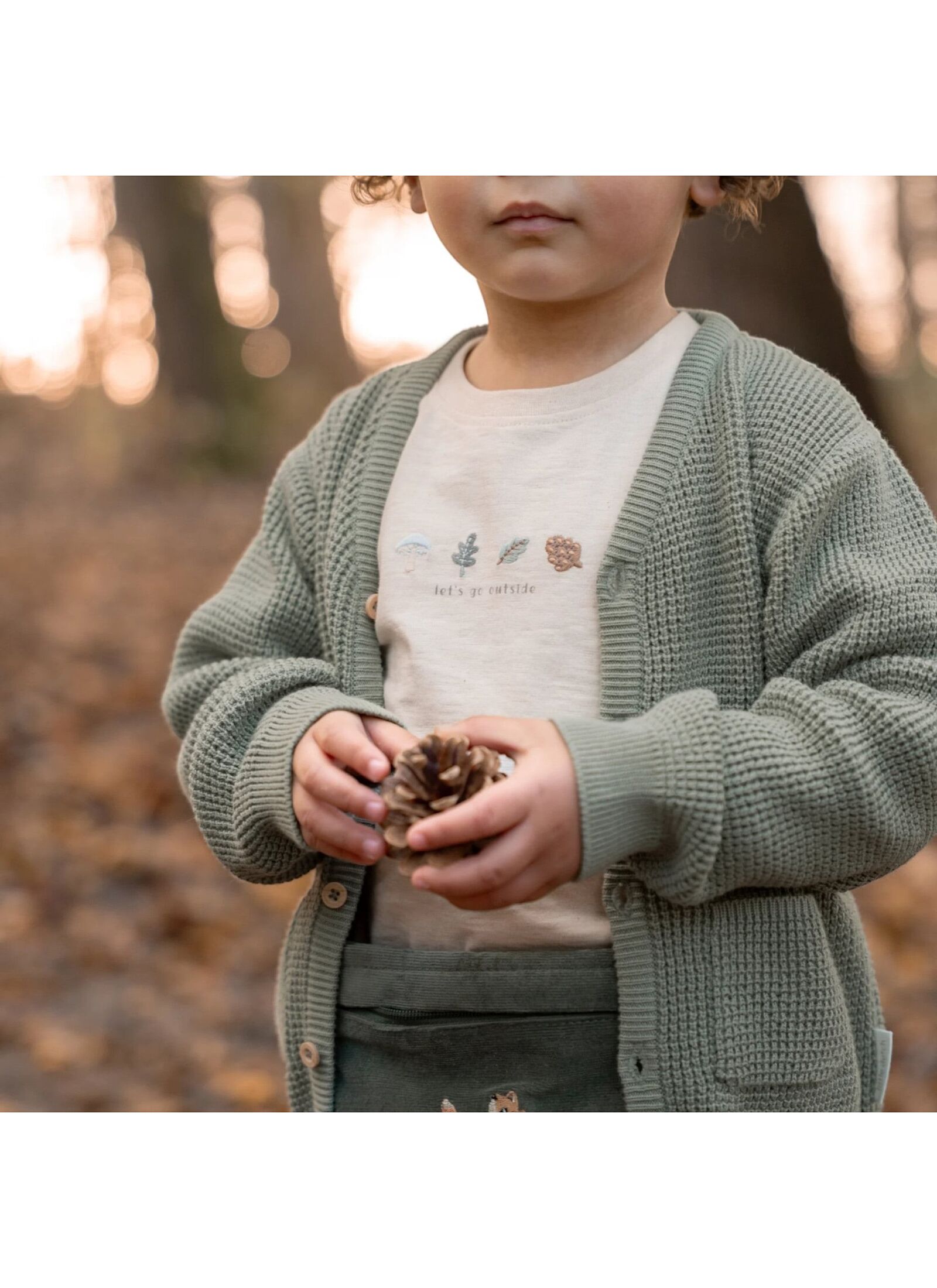 ORGANIC COTTON LONG SLEEVE BLOUSE SAND MELEE