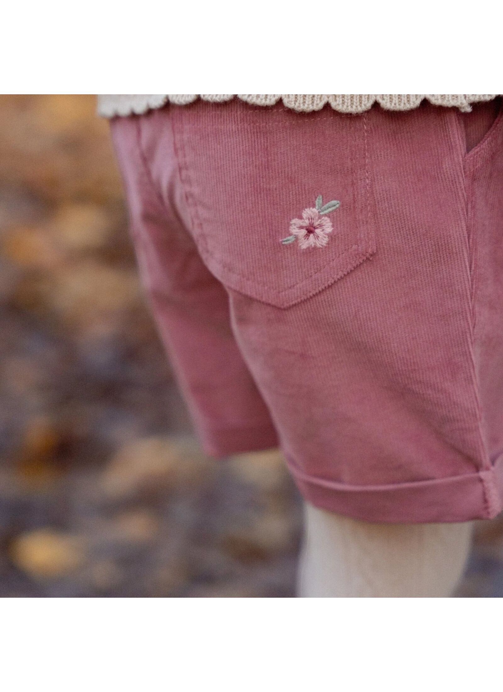 SHORTS FROM ORGANIC COTTON ROUGE