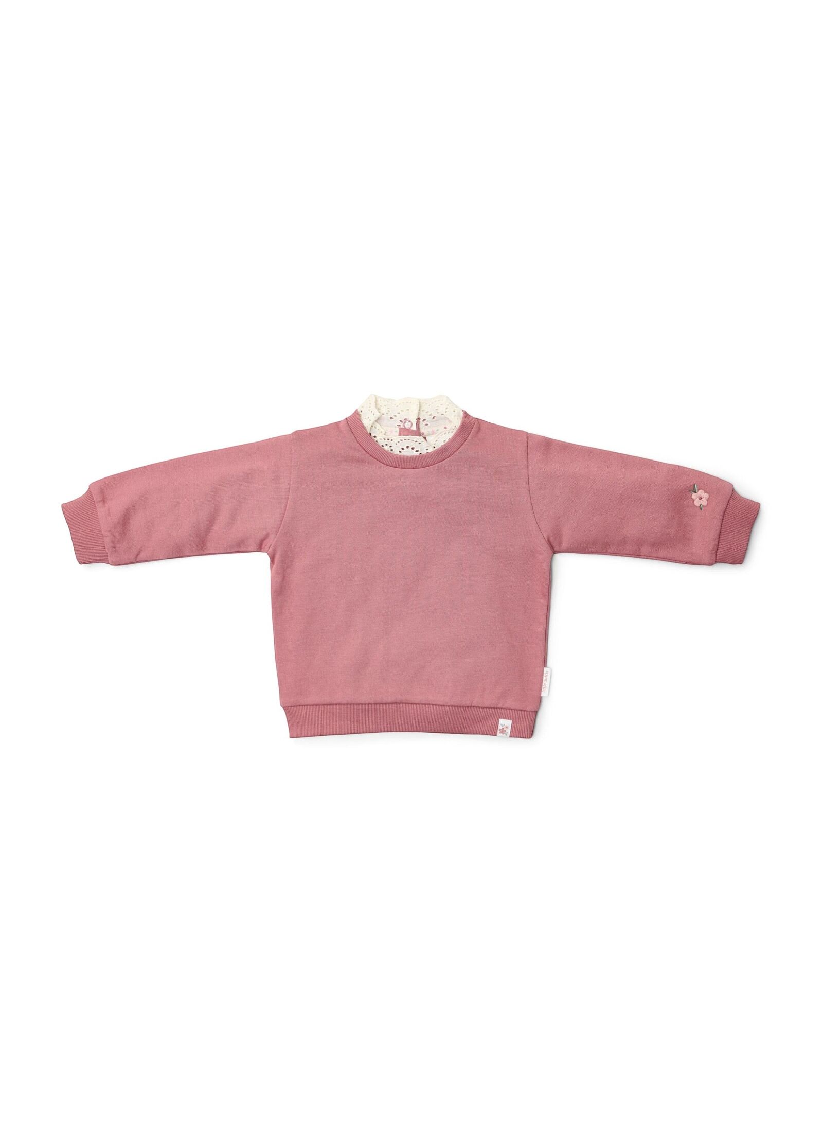 ORGANIC COTTON SWEATSHIRT ROUGE